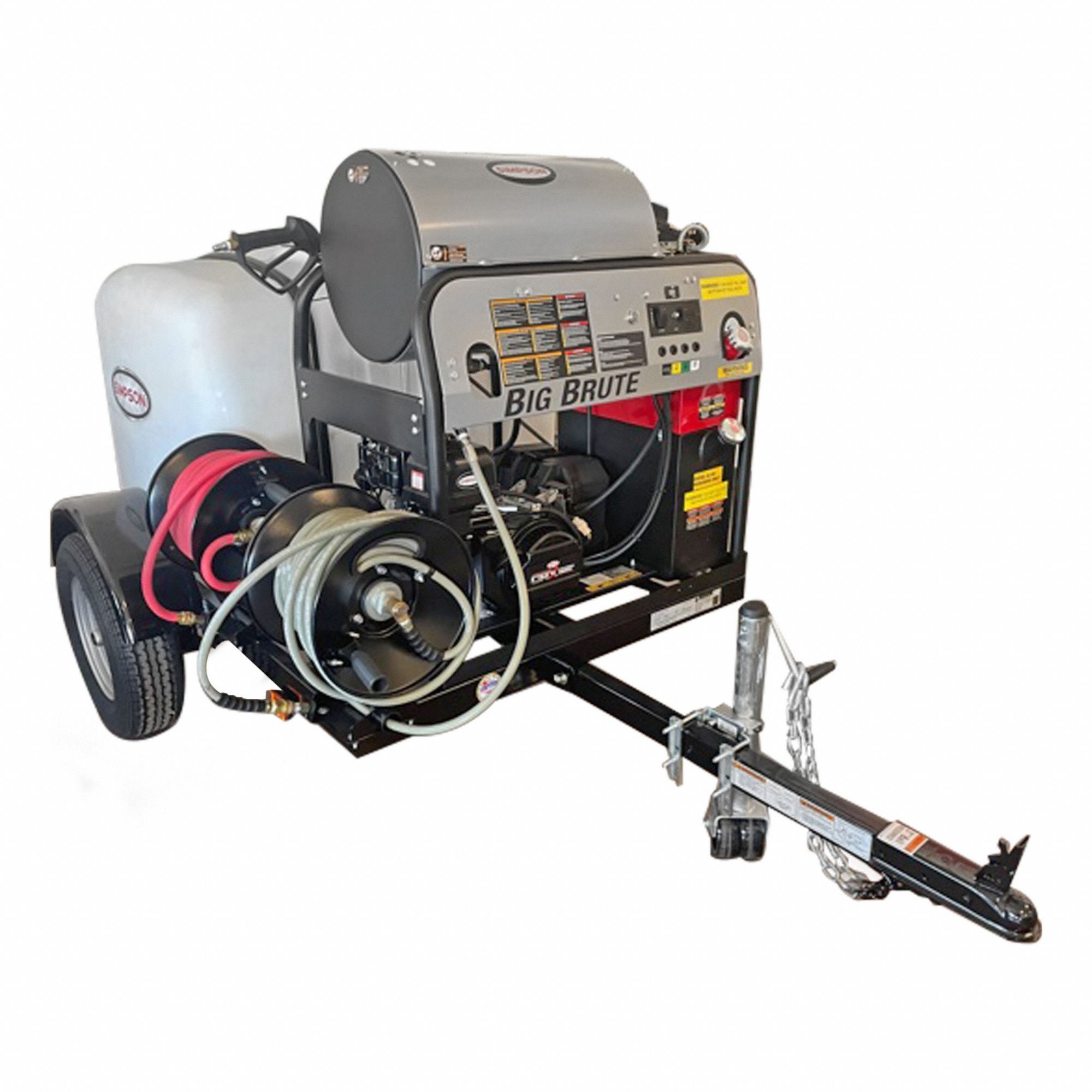 Gas-Powered Pressure Washer: Trailer Pressure Washer, Hot, Cart, Heavy Duty, Diesel, Direct