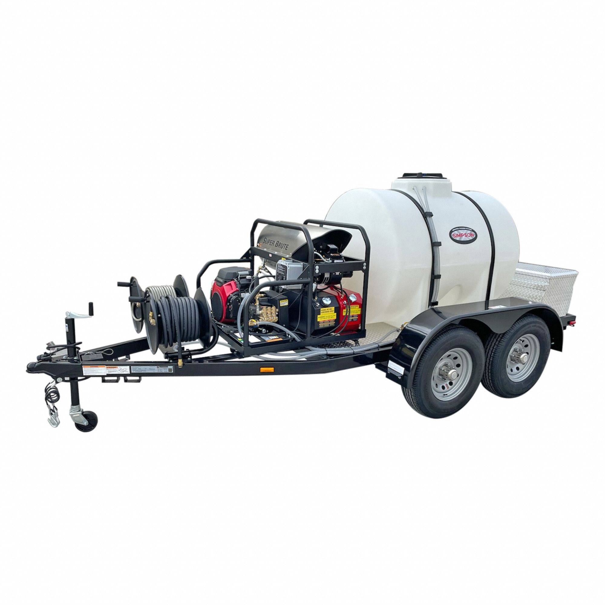 Gas-Powered Pressure Washer: Trailer Pressure Washer, Hot, Cart, Heavy Duty, Diesel, Belt
