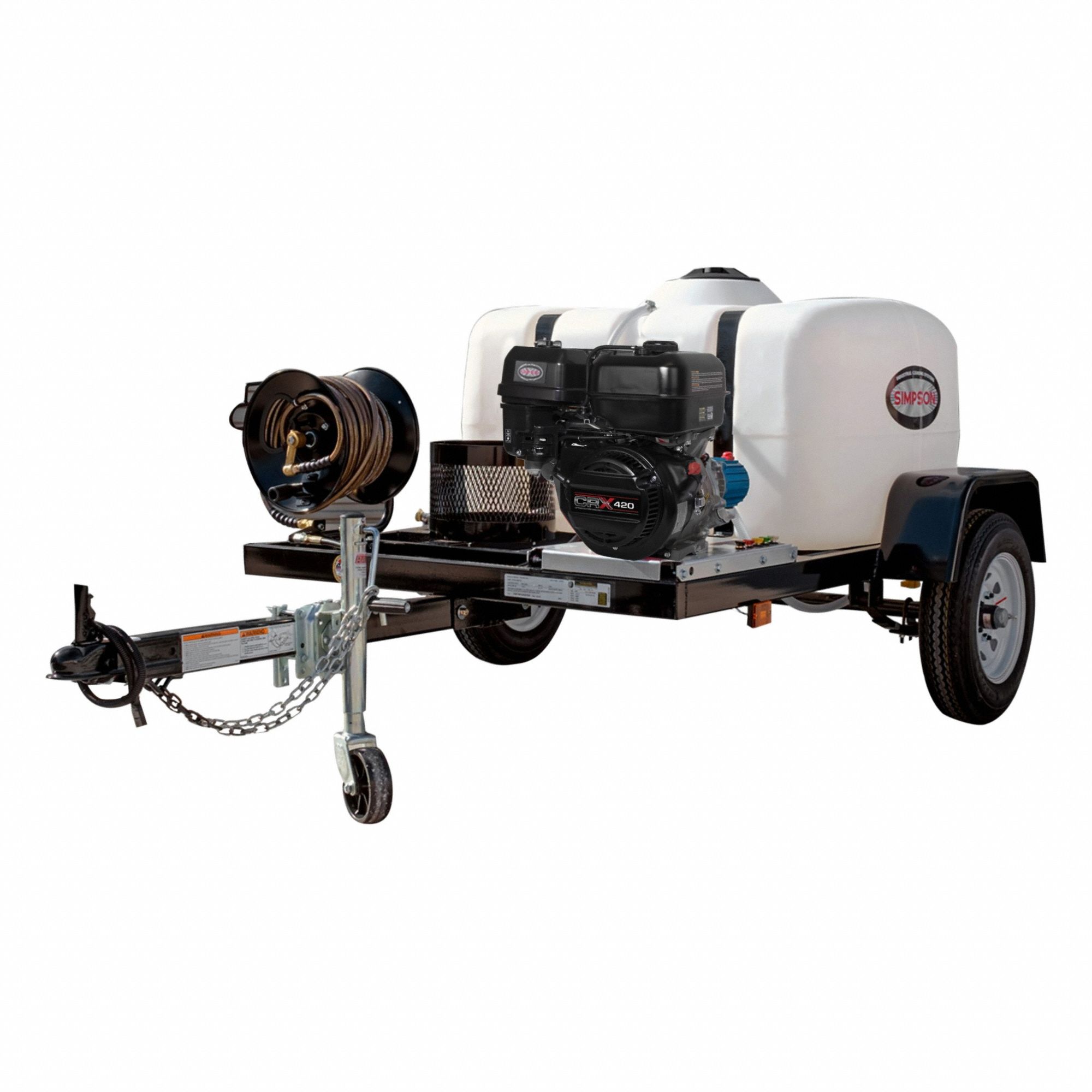 Gas-Powered Pressure Washer: Trailer Pressure Washer, Cold, Cart, Heavy Duty, Direct, CRX