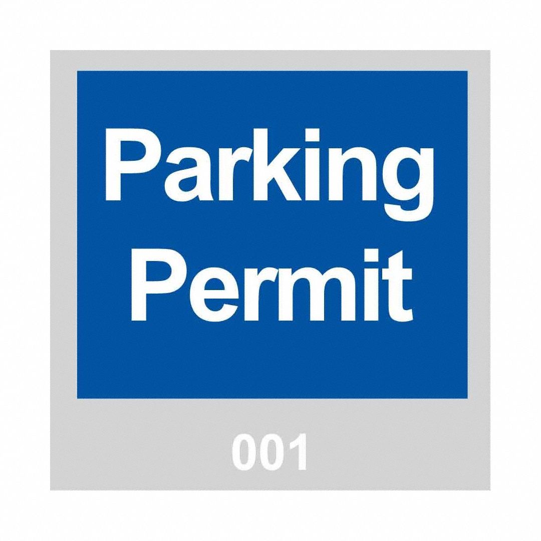 PARKING PERMITS,WINDSHIELD,BLUE,PK100