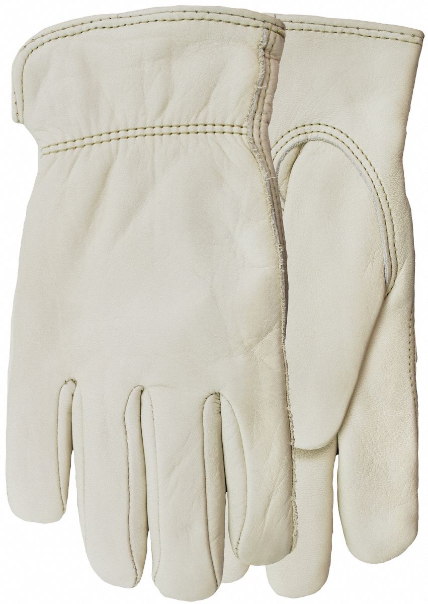 Leather Gloves: 2XL ( 13 ), 32°F Min Temp, Premium, Drivers Glove, Cowhide, 1 PR