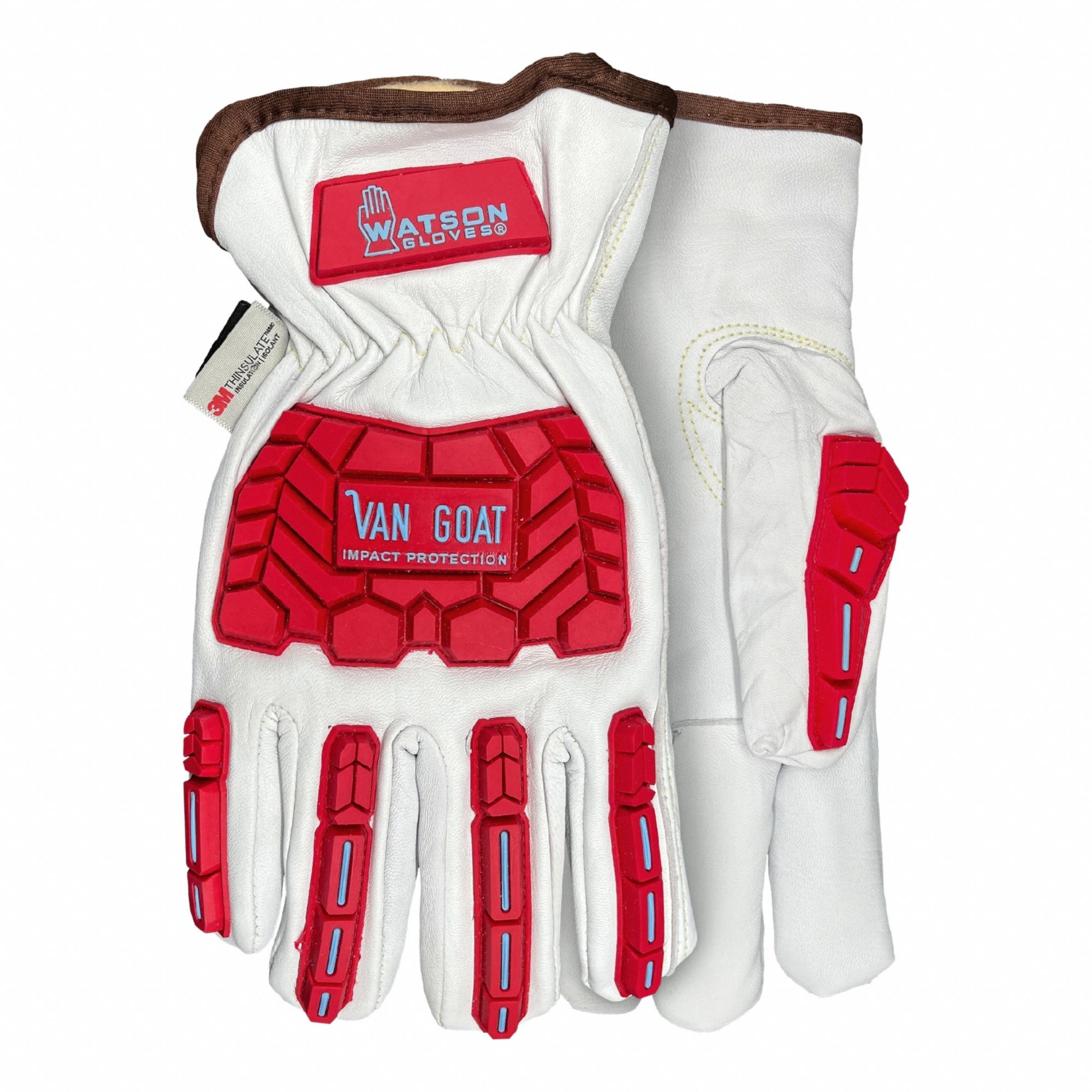 Leather Gloves: 2XL ( 13 ), 32°F Min Temp, ANSI Cut Level A7, Premium, Goatskin, 1 PR