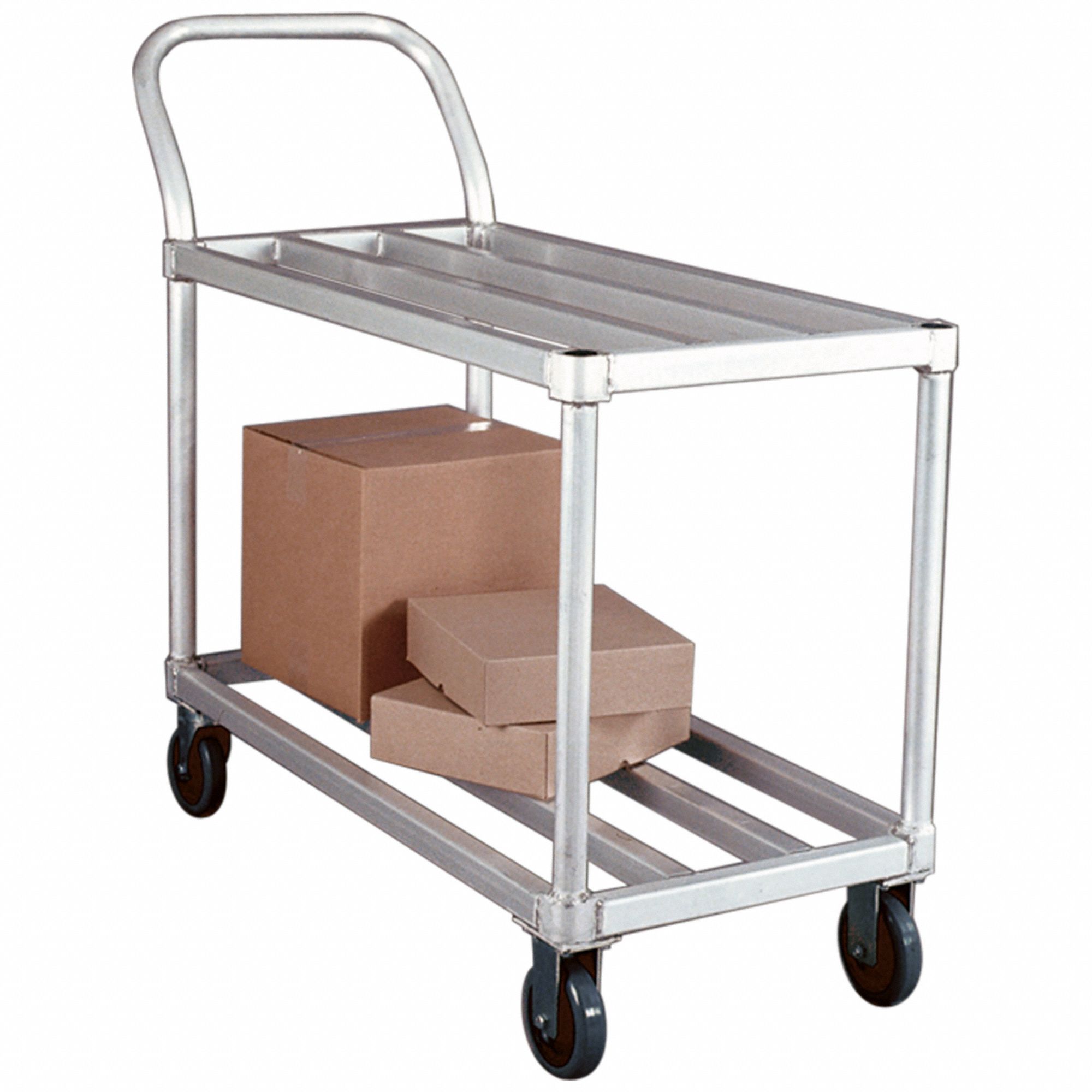 Tubular Deck Cart, Aluminum, 19Wx42Hx45L