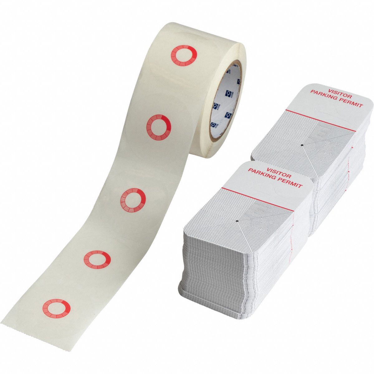 Parking Permit: Visitor, 3 in Overall Wd, Paper, White, 5 in Card Ht, 500 PK