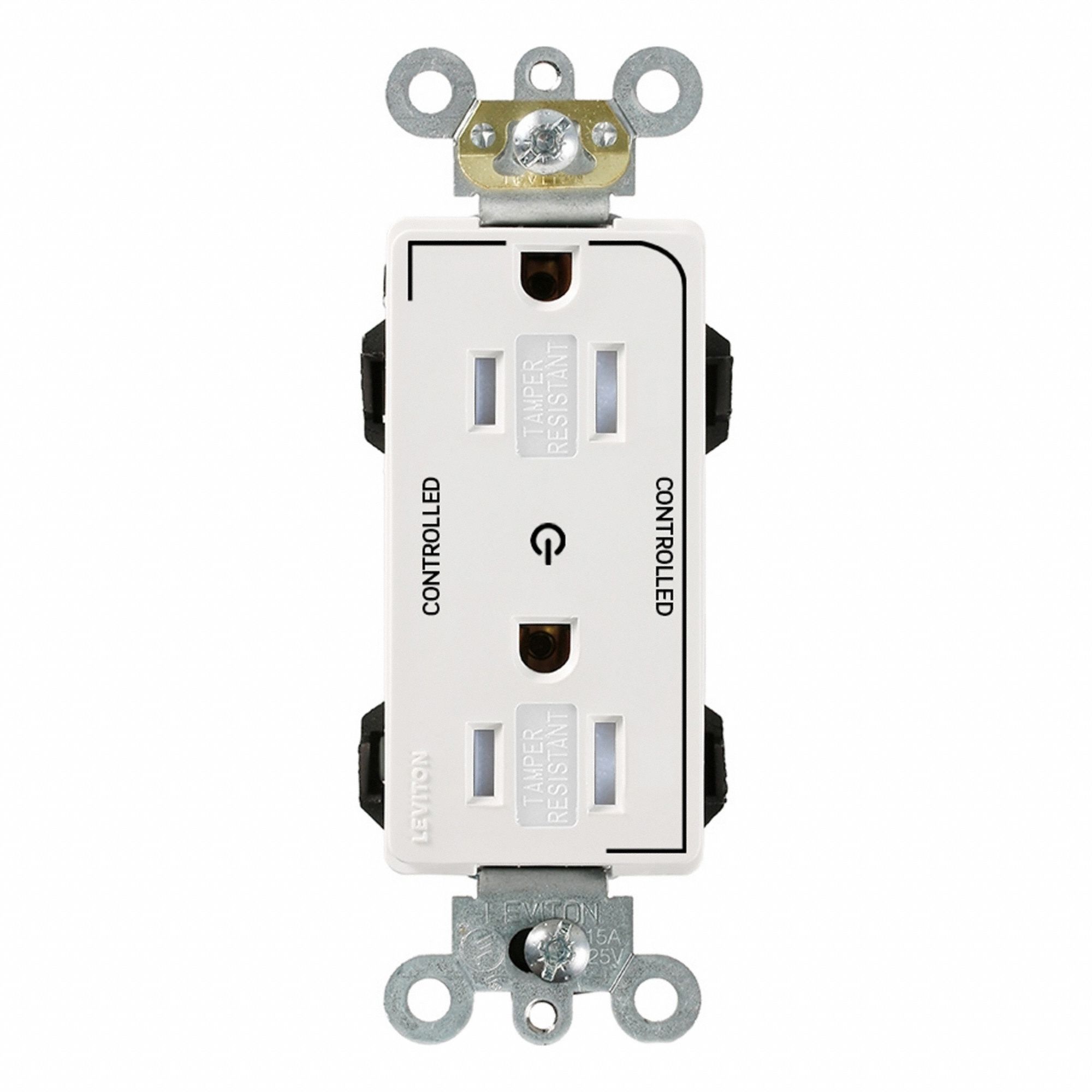 Lev-Lok DPl Dup 15A 125V TR 2MCtrl Wht