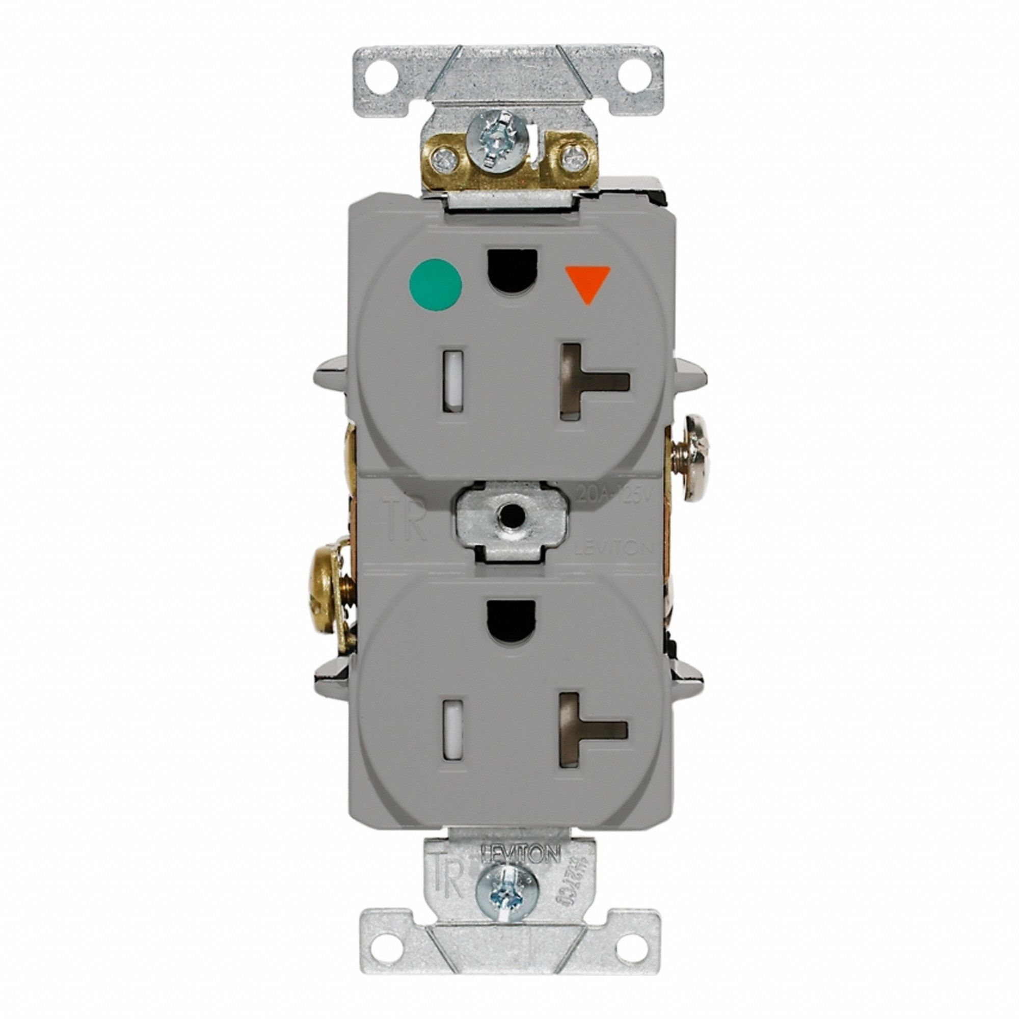 IG Dup Rec 20A 125V TR/HG Gry