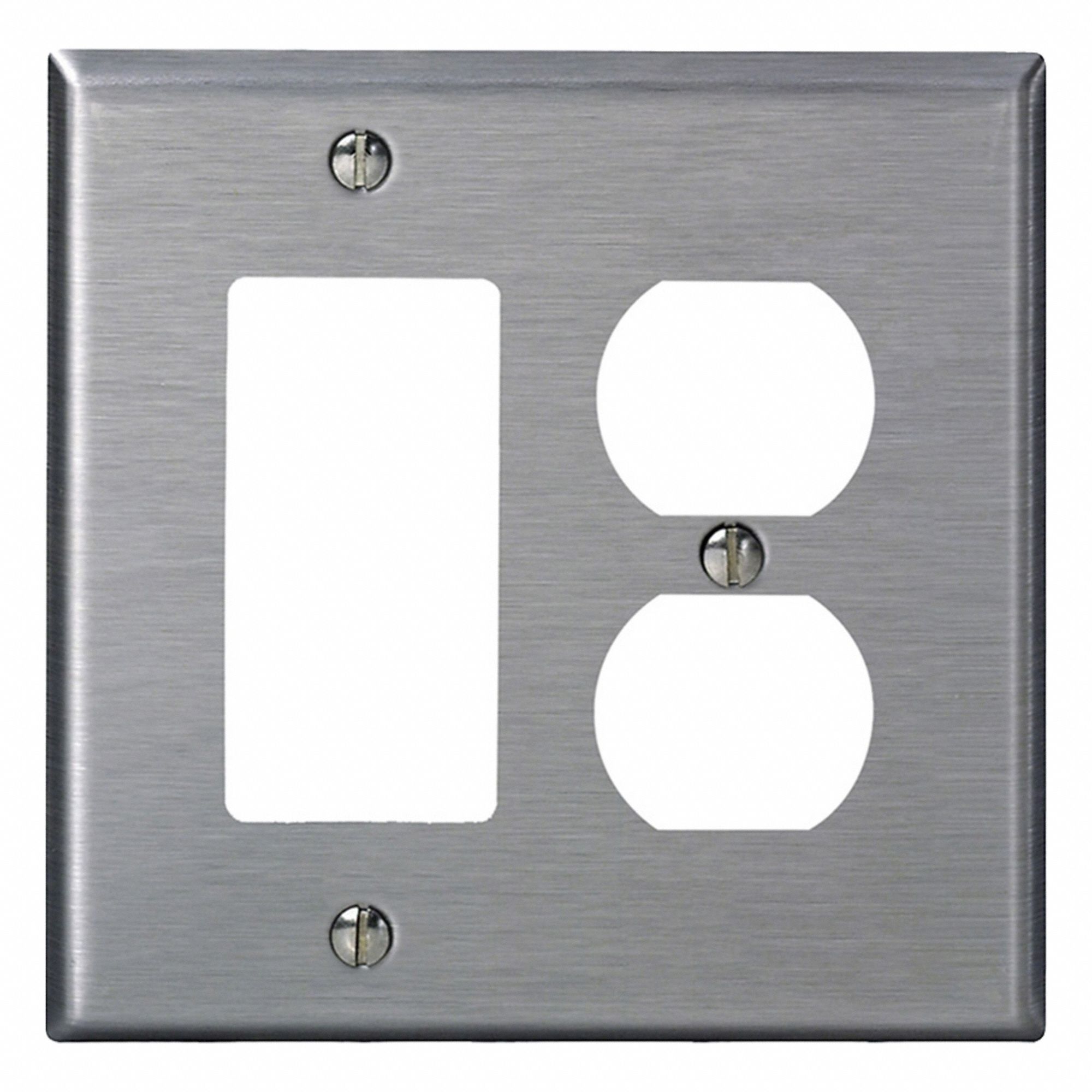 LEVITON, Duplex Outlet, 2 Gang, Wall Plate - 401LX8|SJ826-40 - Grainger