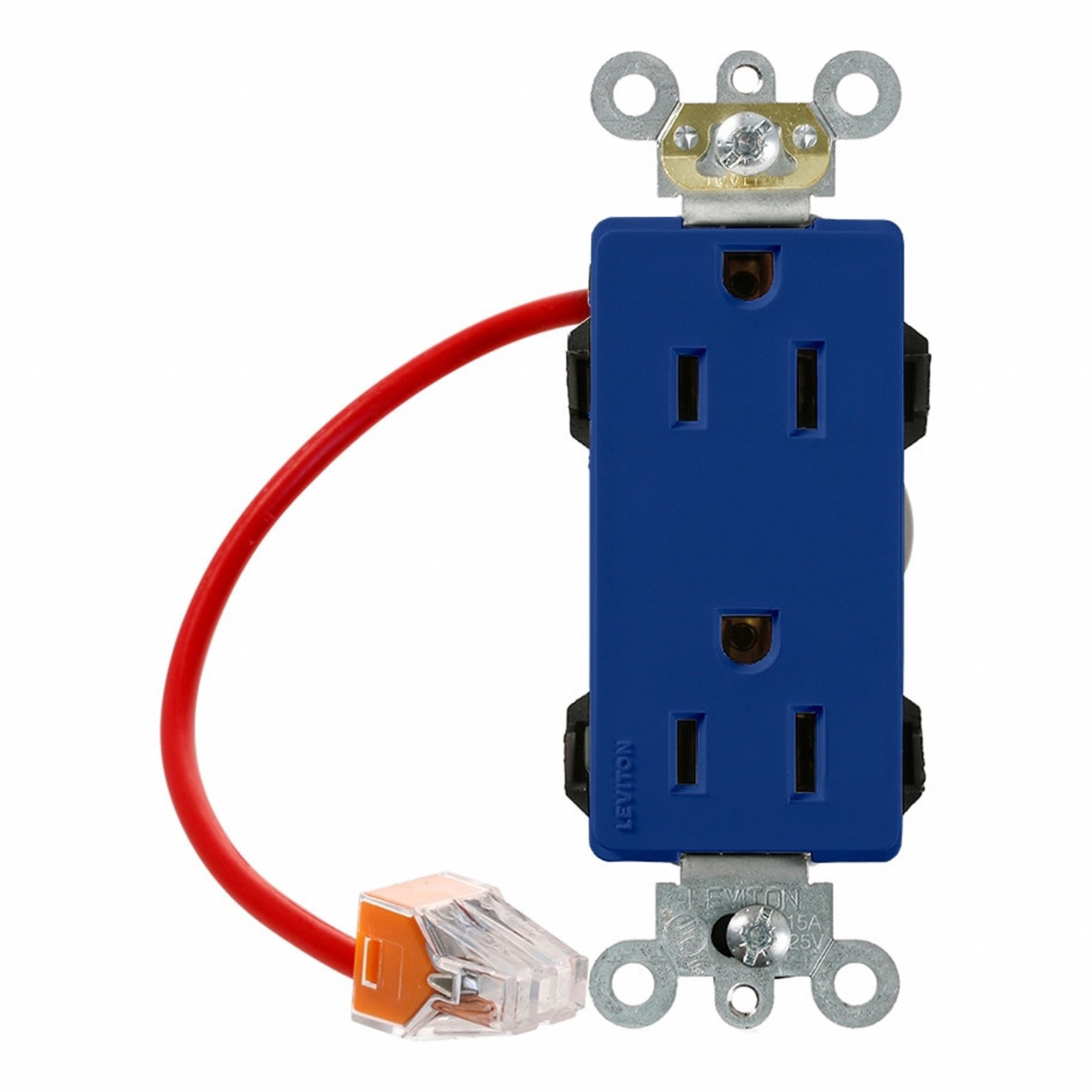 Lev-Lok Dup 15A 125V SC Self-Gr Blue