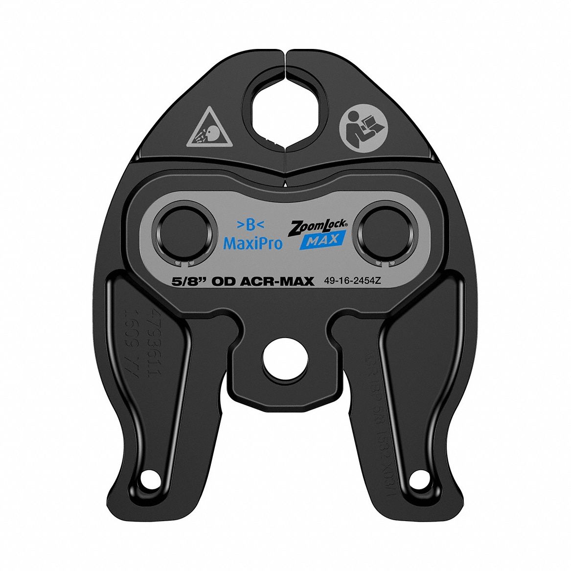 Press Jaw: 5/8 in Pipe, Forged Steel, For ZoomLock® MAX, Compact Tool Types