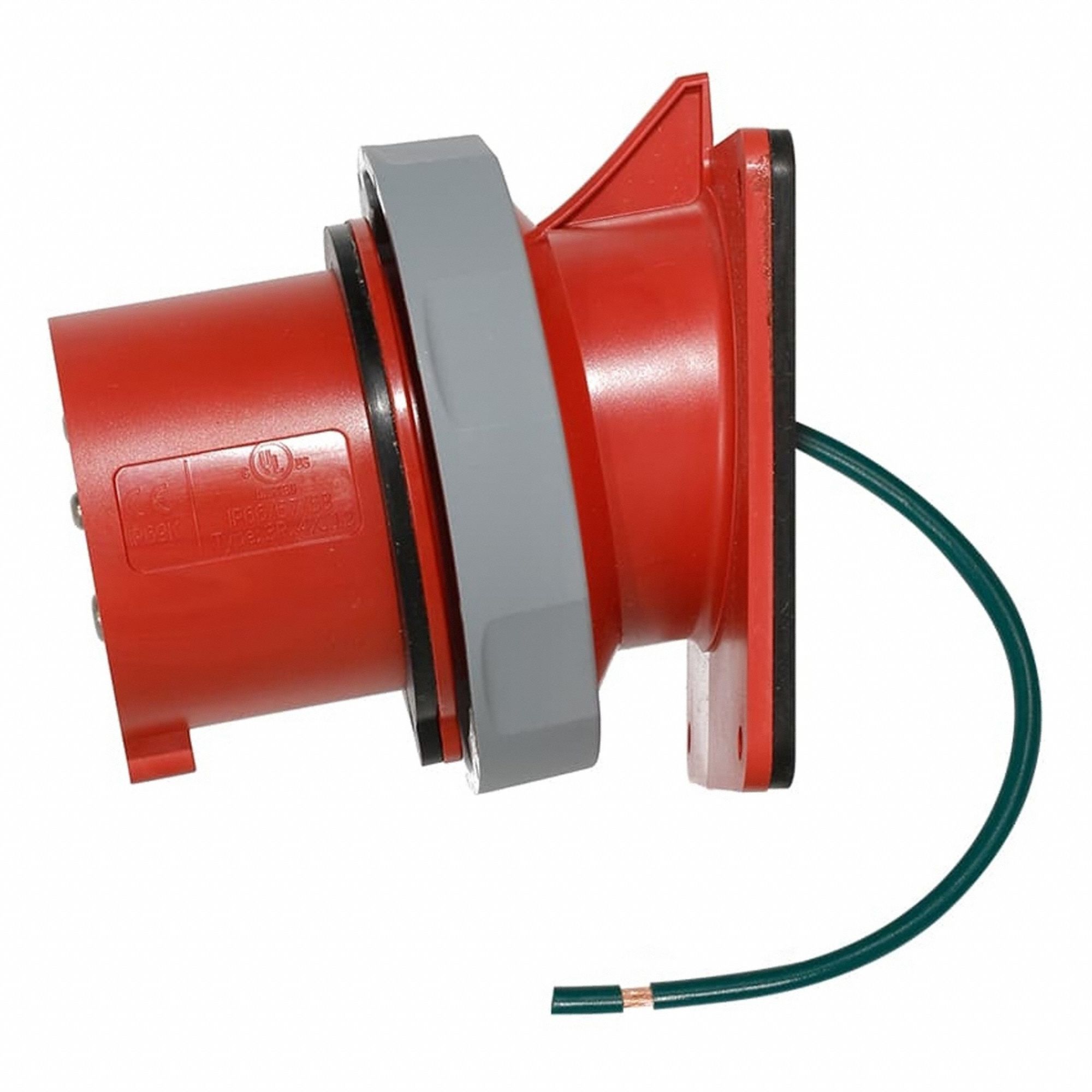 LEV Series Inlet 30A 277/480V Red - Grainger