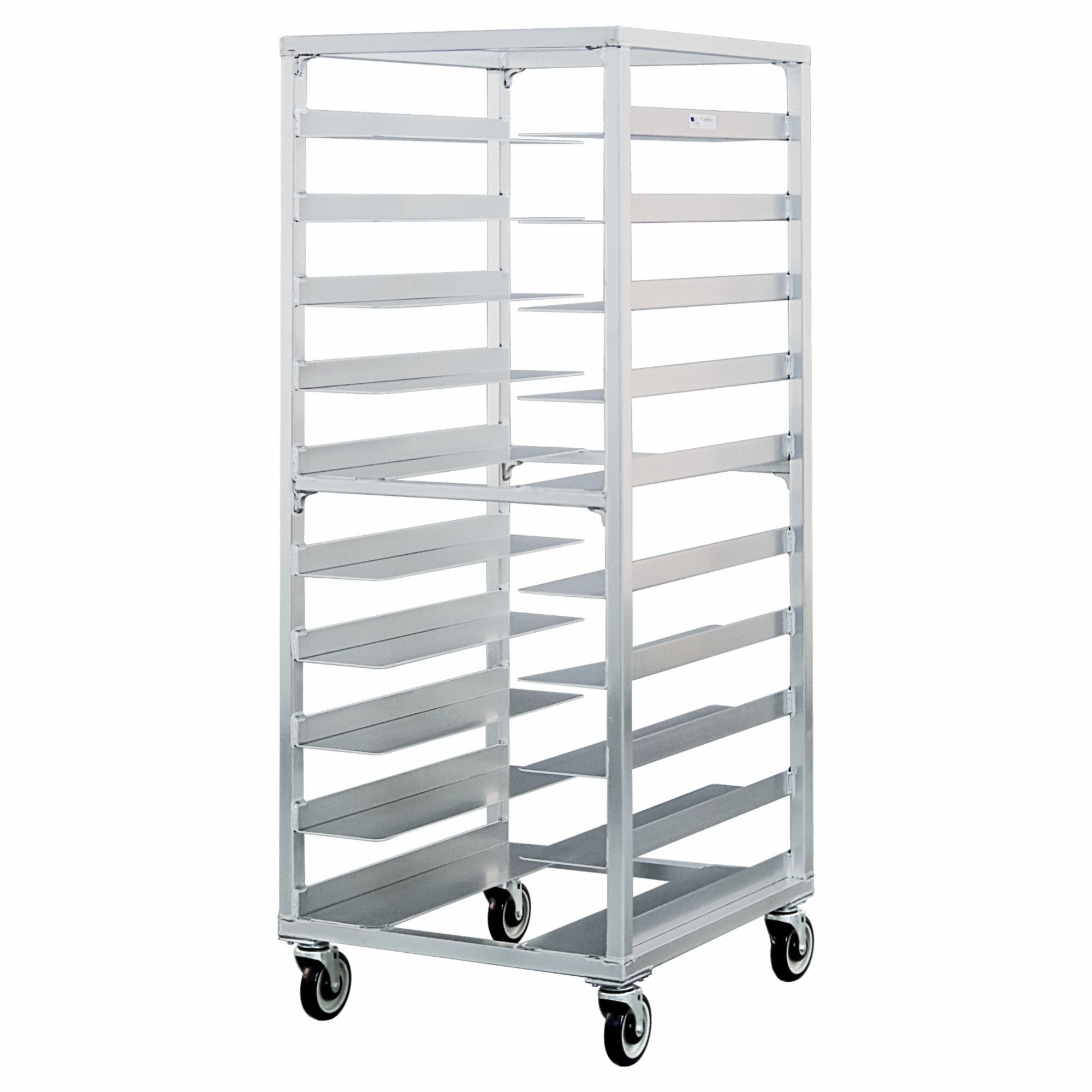 Wide Angle Pan Rack: 10 Slots, 6 in Betw Shelves, 26 1/2 in Wd, 70 1/8 in Ht