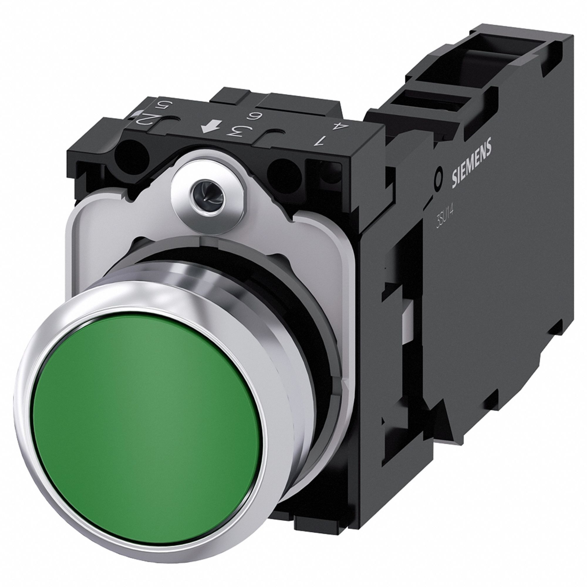 Flush Push Button Operator: Non-Illuminated, Flush Profile, Non-Metallic, 22 mm, 1NO/1NC