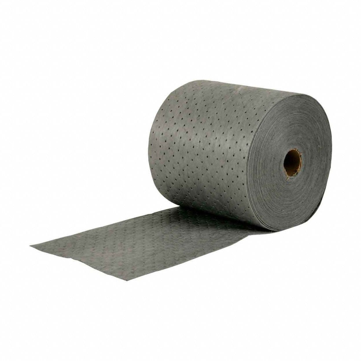 Sorbent Roll: Gray, Polypropylene, 150 ft Roll Lg, 15 in Roll Wd, Bale
