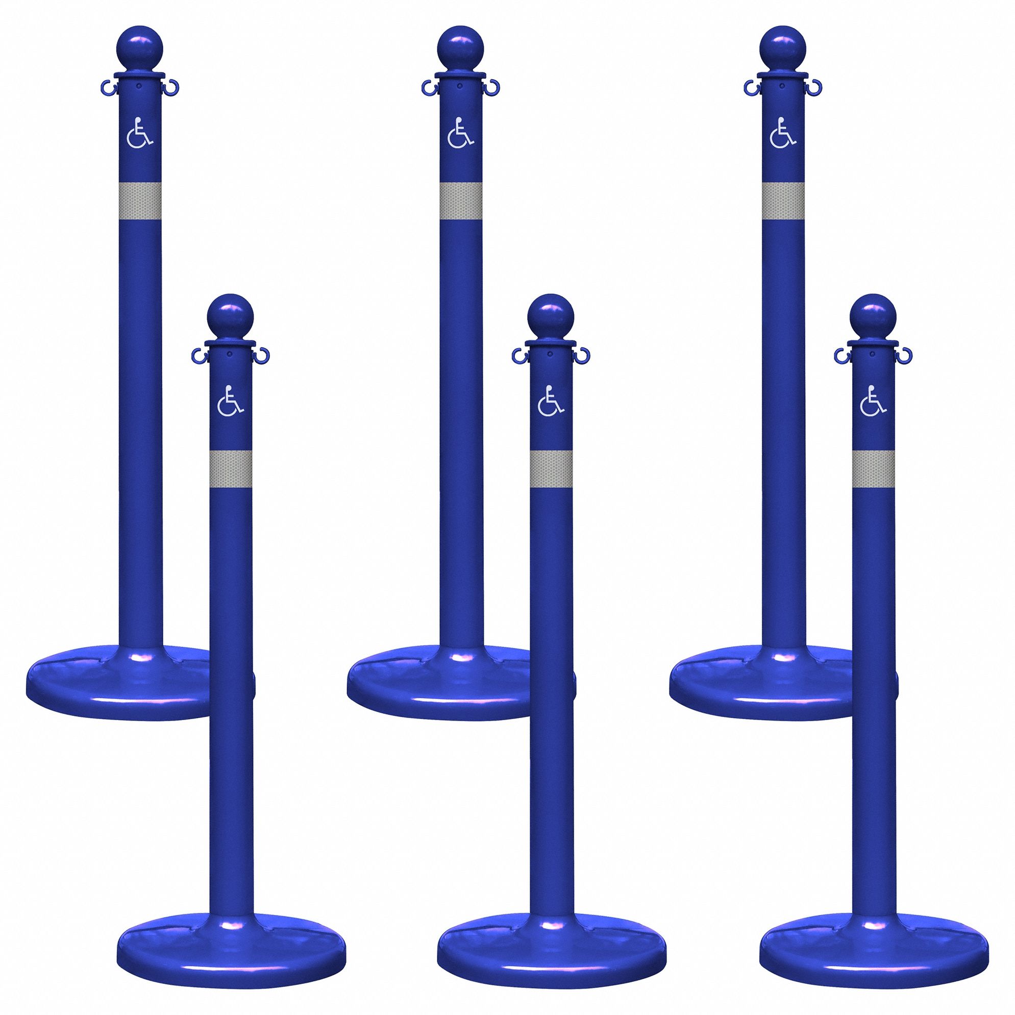HANDICAPPED MEDIUM DUTY STANCHION,BLUE