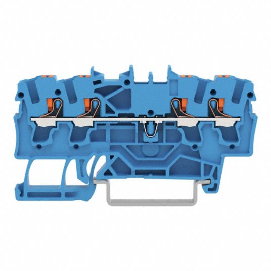 WAGO, DIN Rail Mounting Type, Push-In Wire Termination, Terminal Block ...