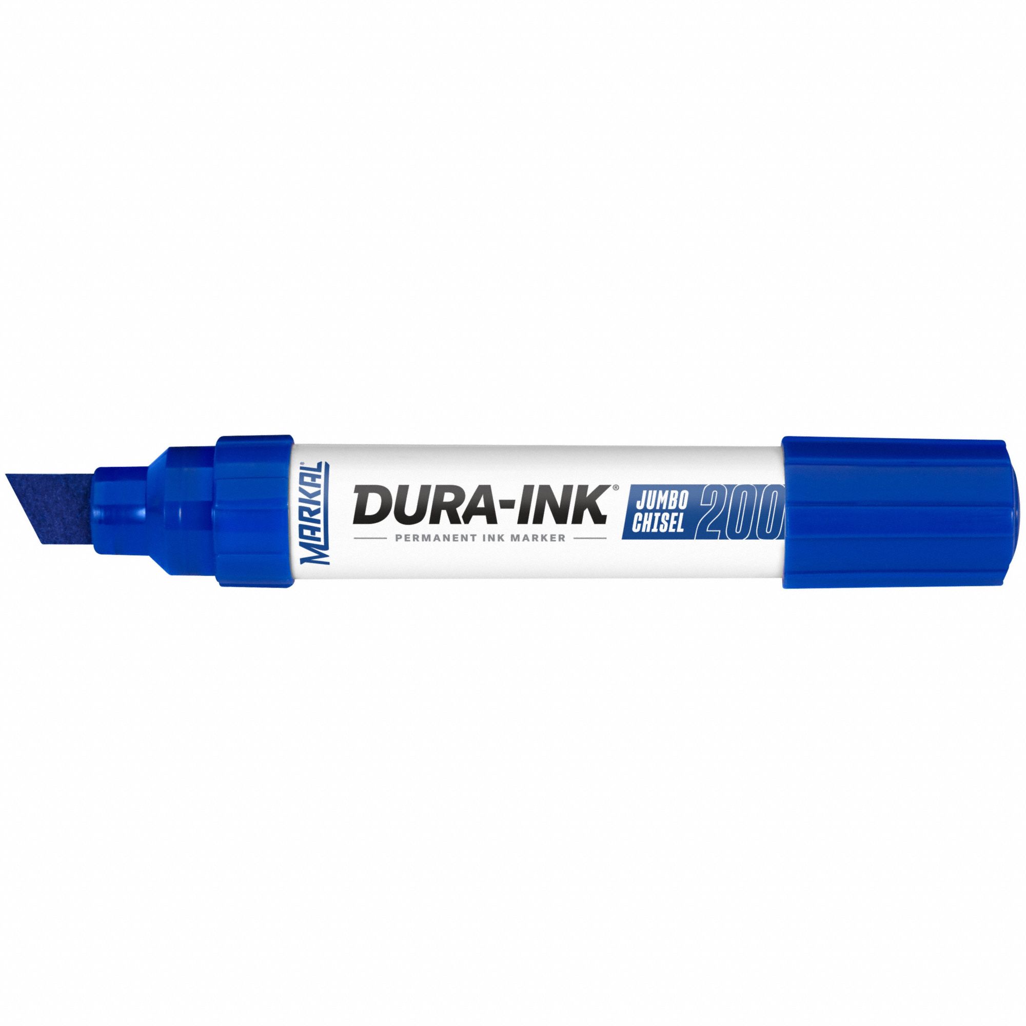 Ink Industrial Marker: 5/8 in Tip Wd, Chisel, Blue, Std Actuation Style, Gen Purpose