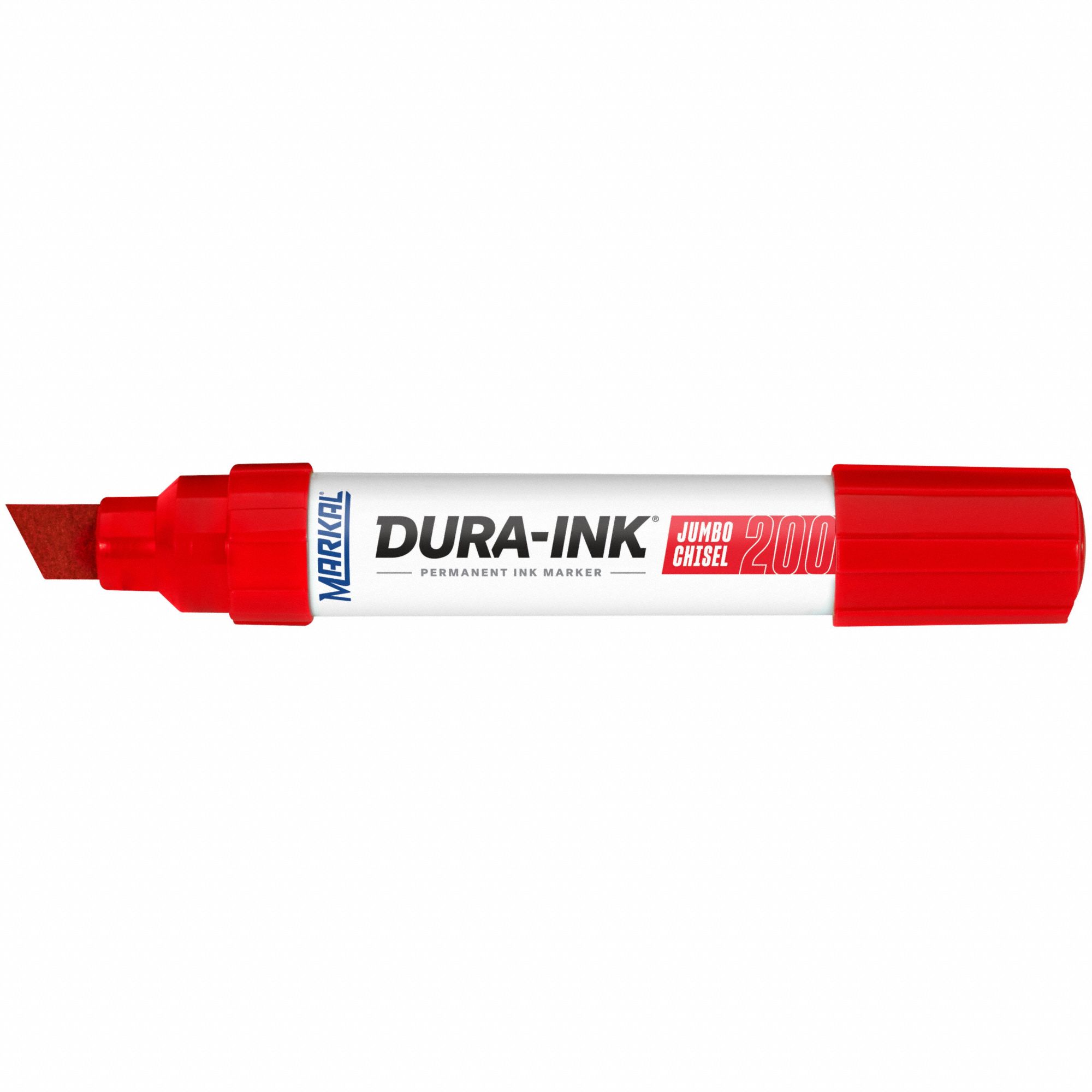 Ink Industrial Marker: 5/8 in Tip Wd, Chisel, Red, Std Actuation Style, Gen Purpose, Chisel