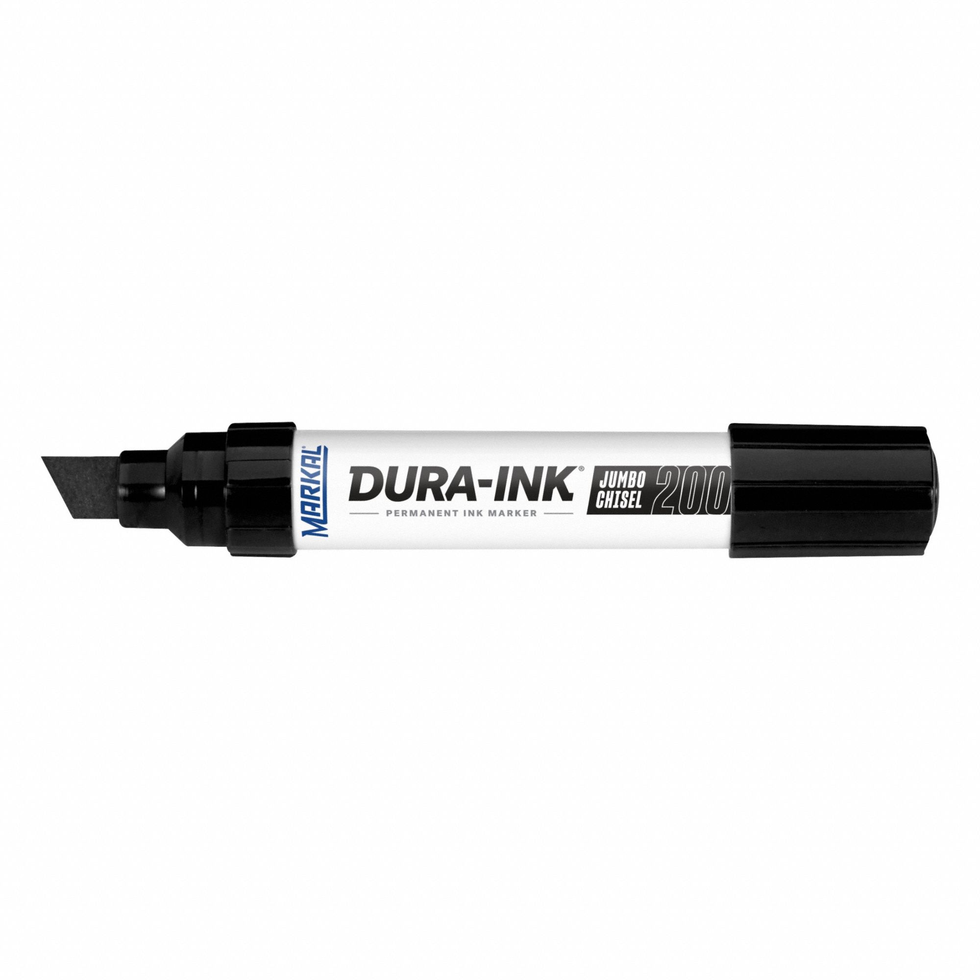 Ink Industrial Marker: 5/8 in Tip Wd, Chisel, Black, Std Actuation Style, Gen Purpose