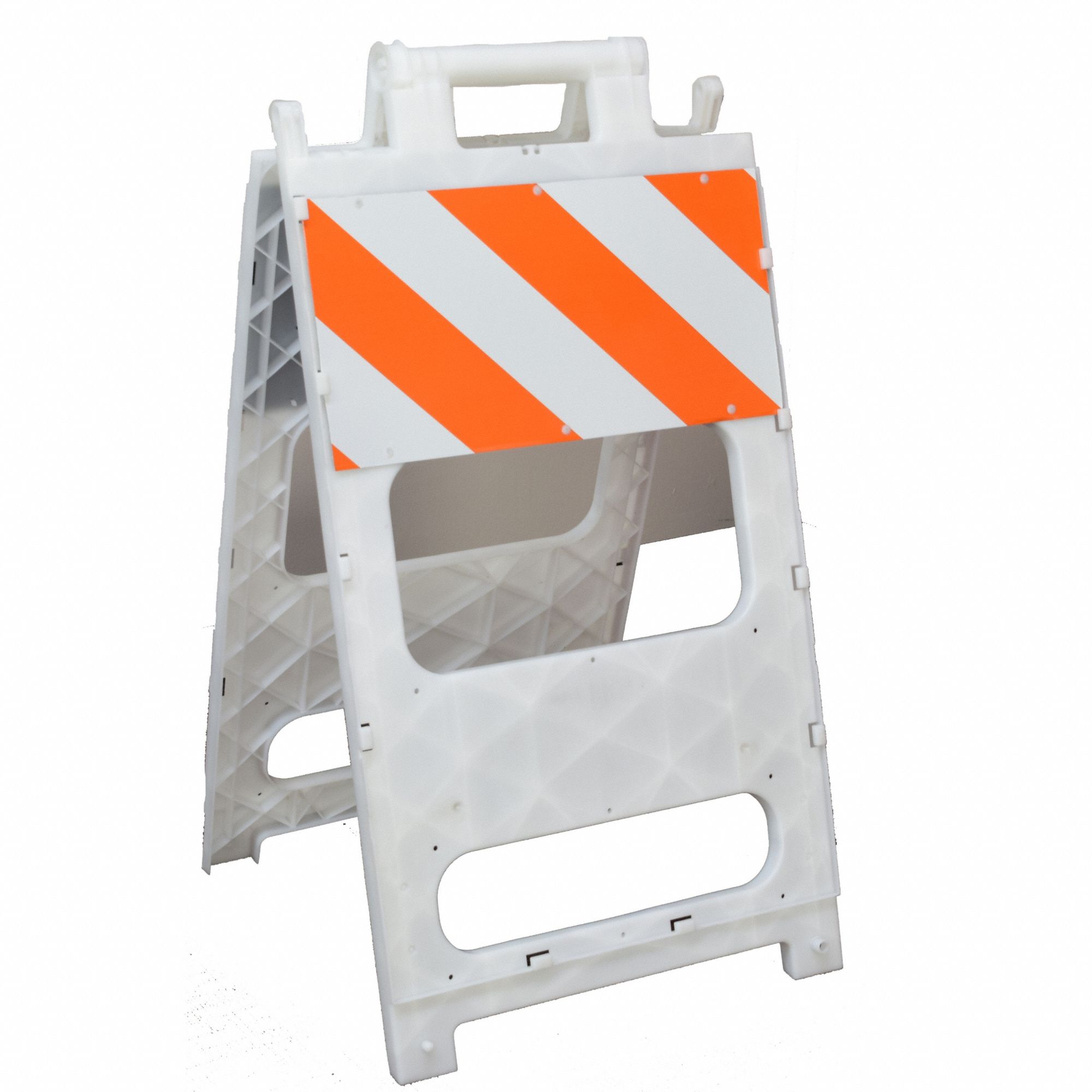 Flat Folding Barricade: 45 1/5 in Overall Ht, 24 1/2 in x 45 1/5 in, High-Intensity Prismatic