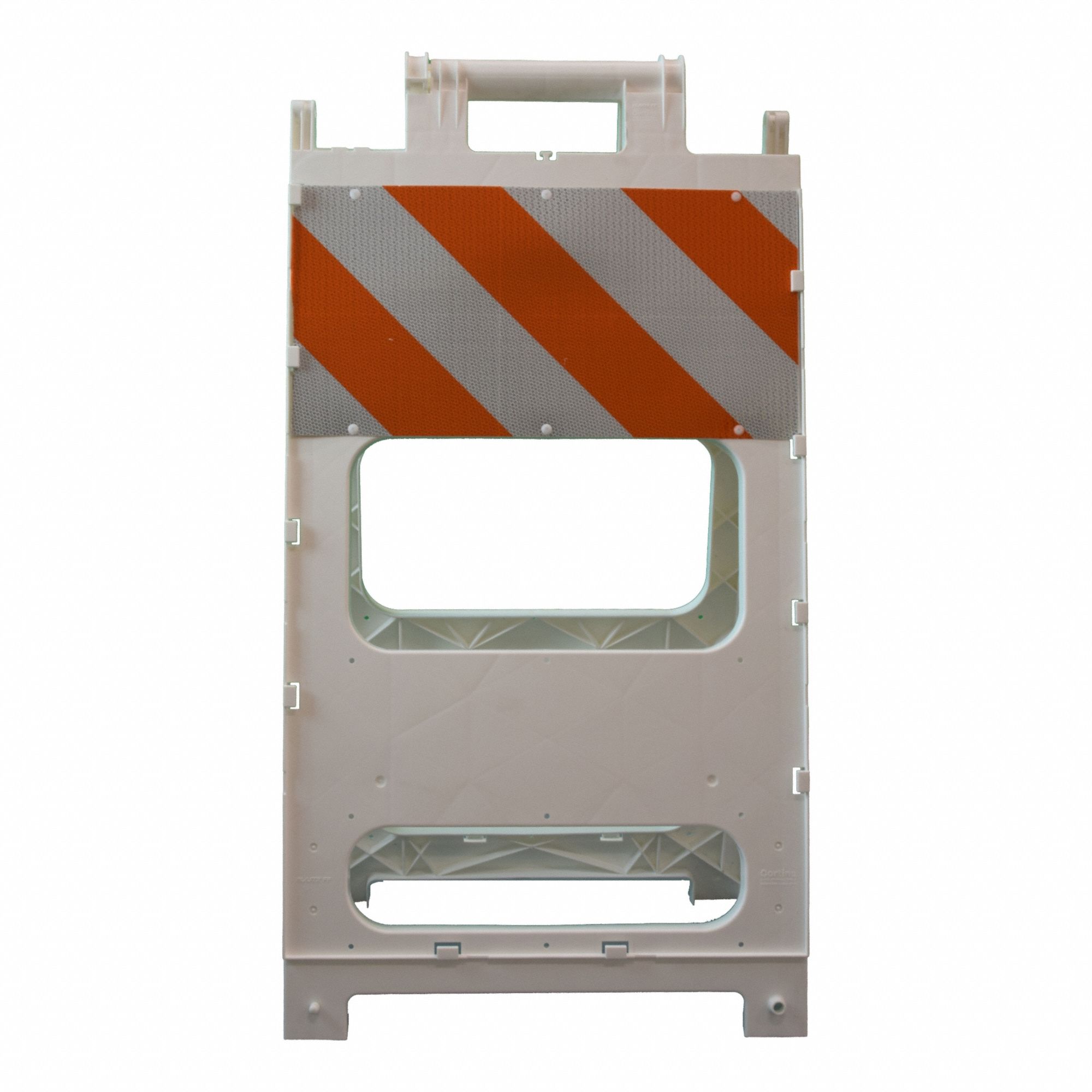 Flat Folding Barricade: 45 1/5 in Overall Ht, 24 1/2 in x 45 1/5 in, High-Intensity Prismatic