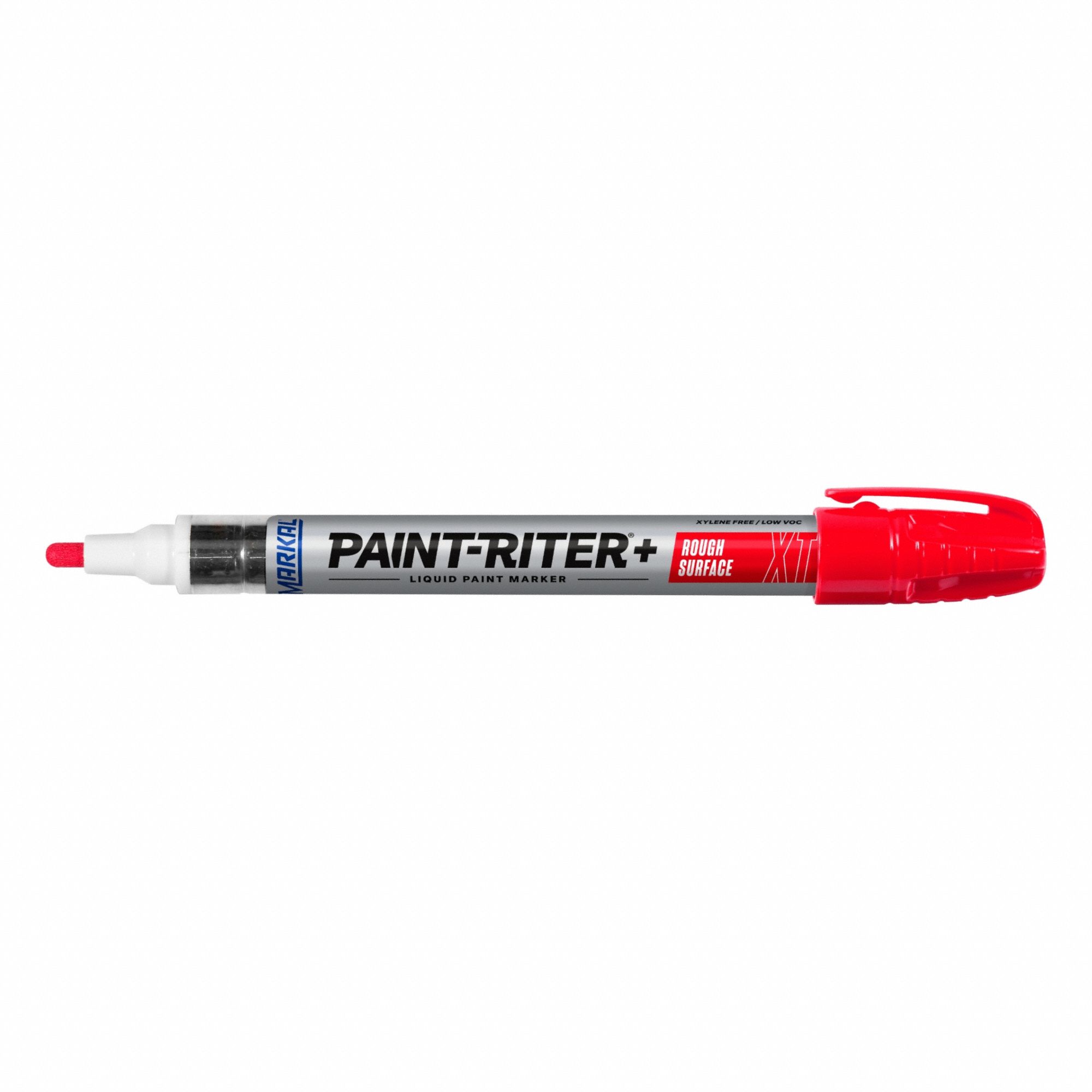 Liquid Paint Marker: 3.18 mm Tip Wd, Fiber Nib, Red, Point, Rough Surfaces