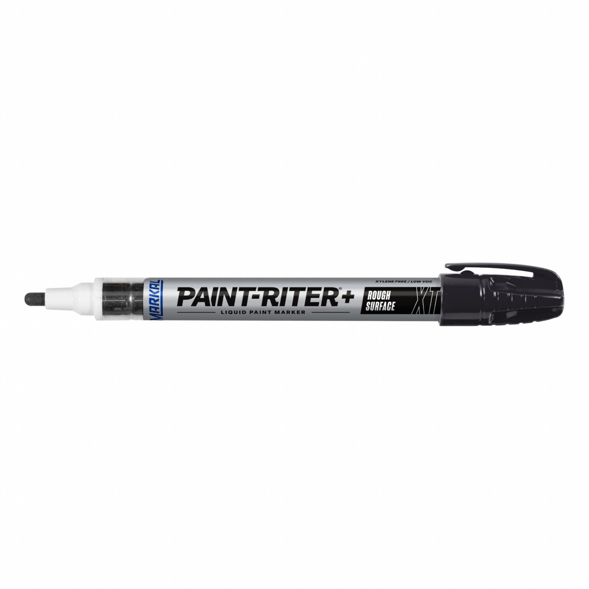 Liquid Paint Marker: 3.18 mm Tip Wd, Fiber Nib, Black, Point, Rough Surfaces