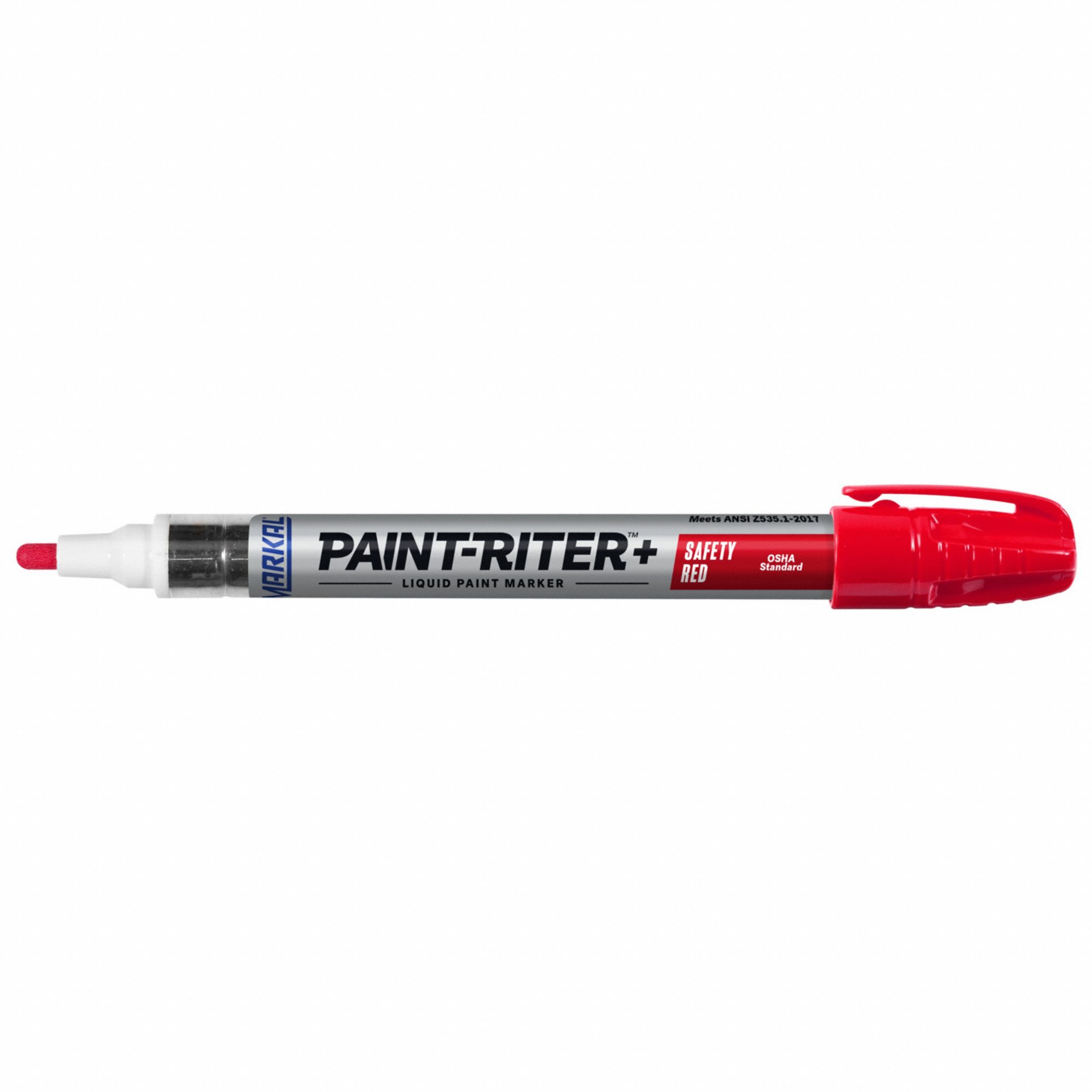 Liquid Paint Marker: 3 mm Tip Wd, Fiber Nib, Red, Point