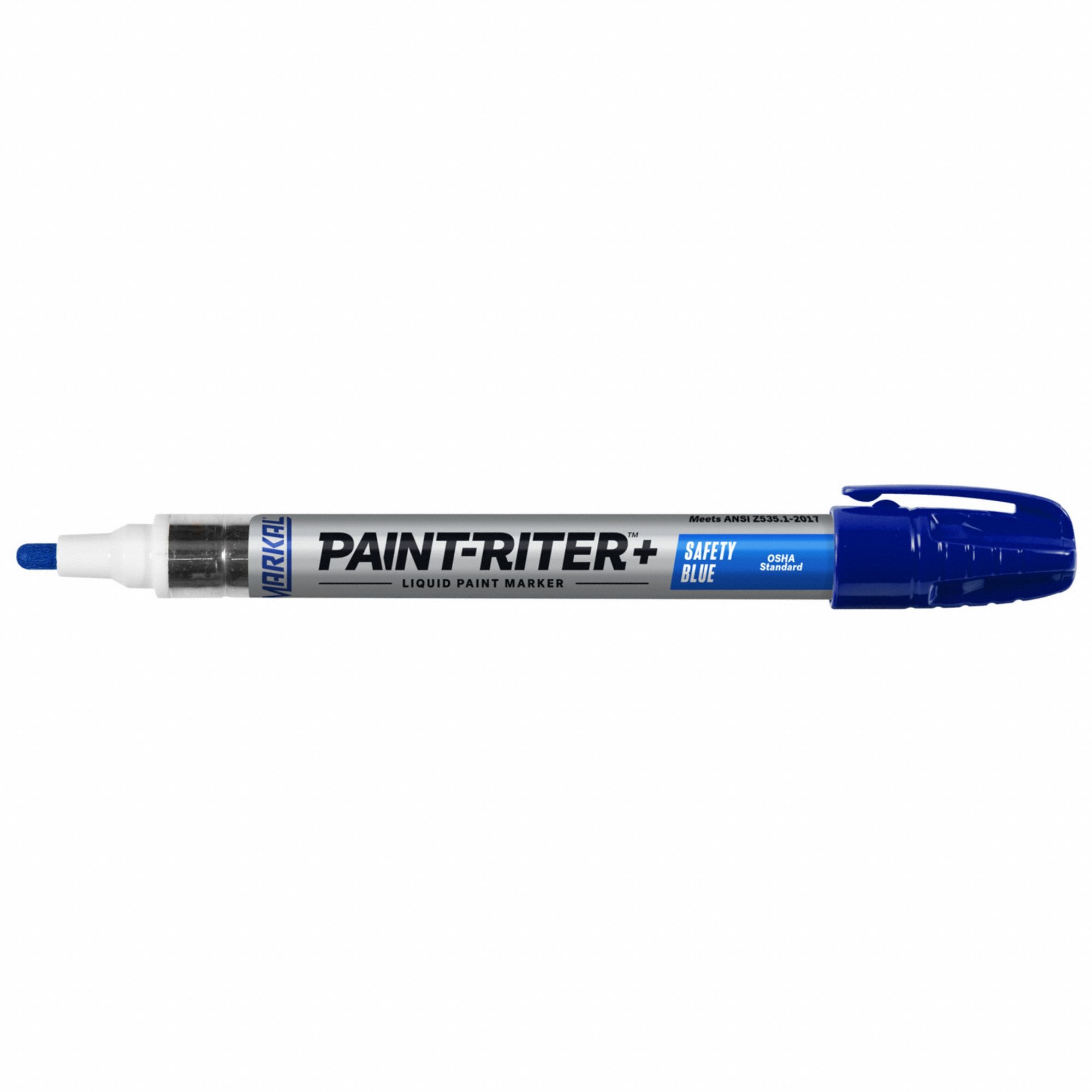Liquid Paint Marker: 3 mm Tip Wd, Fiber Nib, Blue, Point
