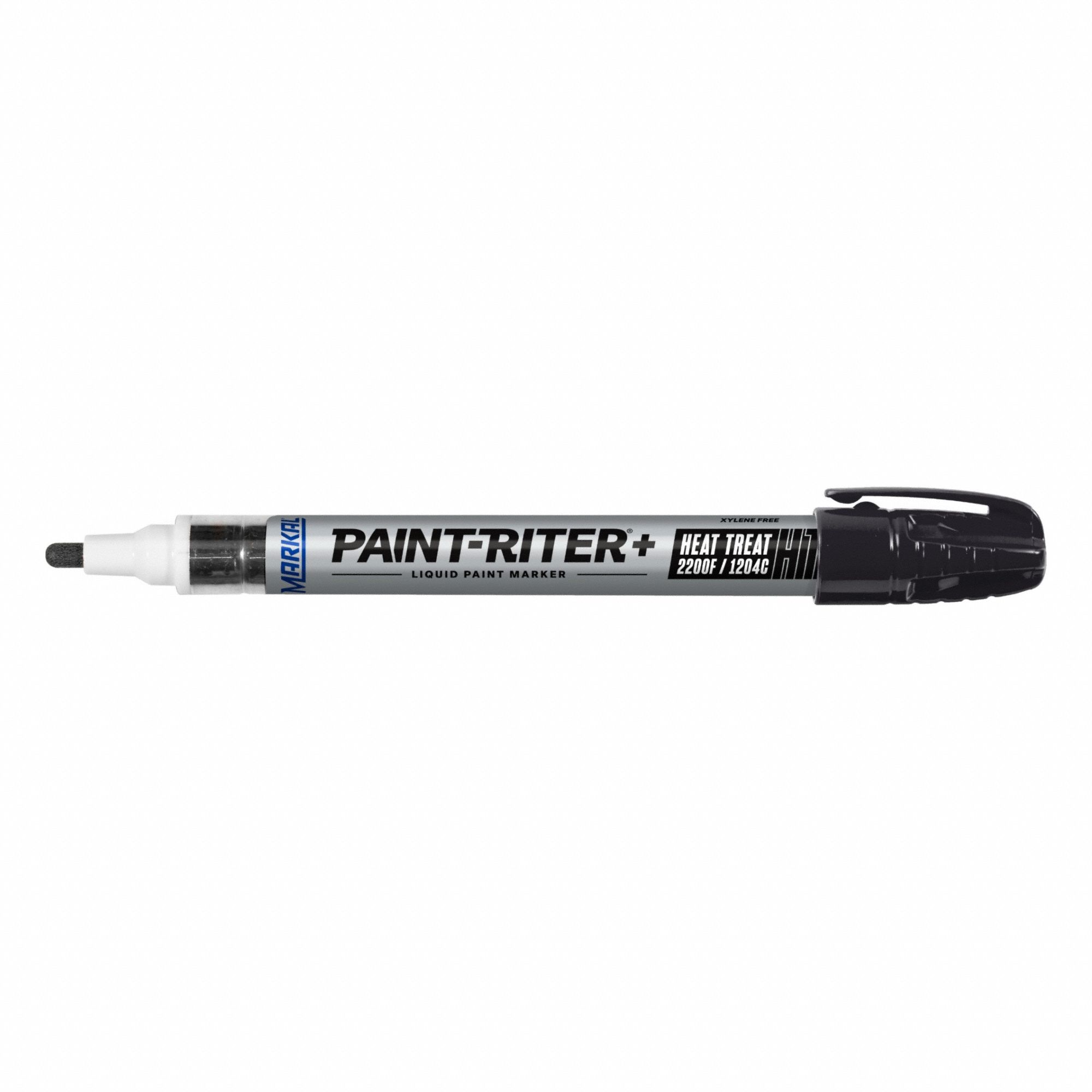 Liquid Paint Marker: 3.18 mm Tip Wd, Fiber Nib, Black, Point, Hot Surfaces