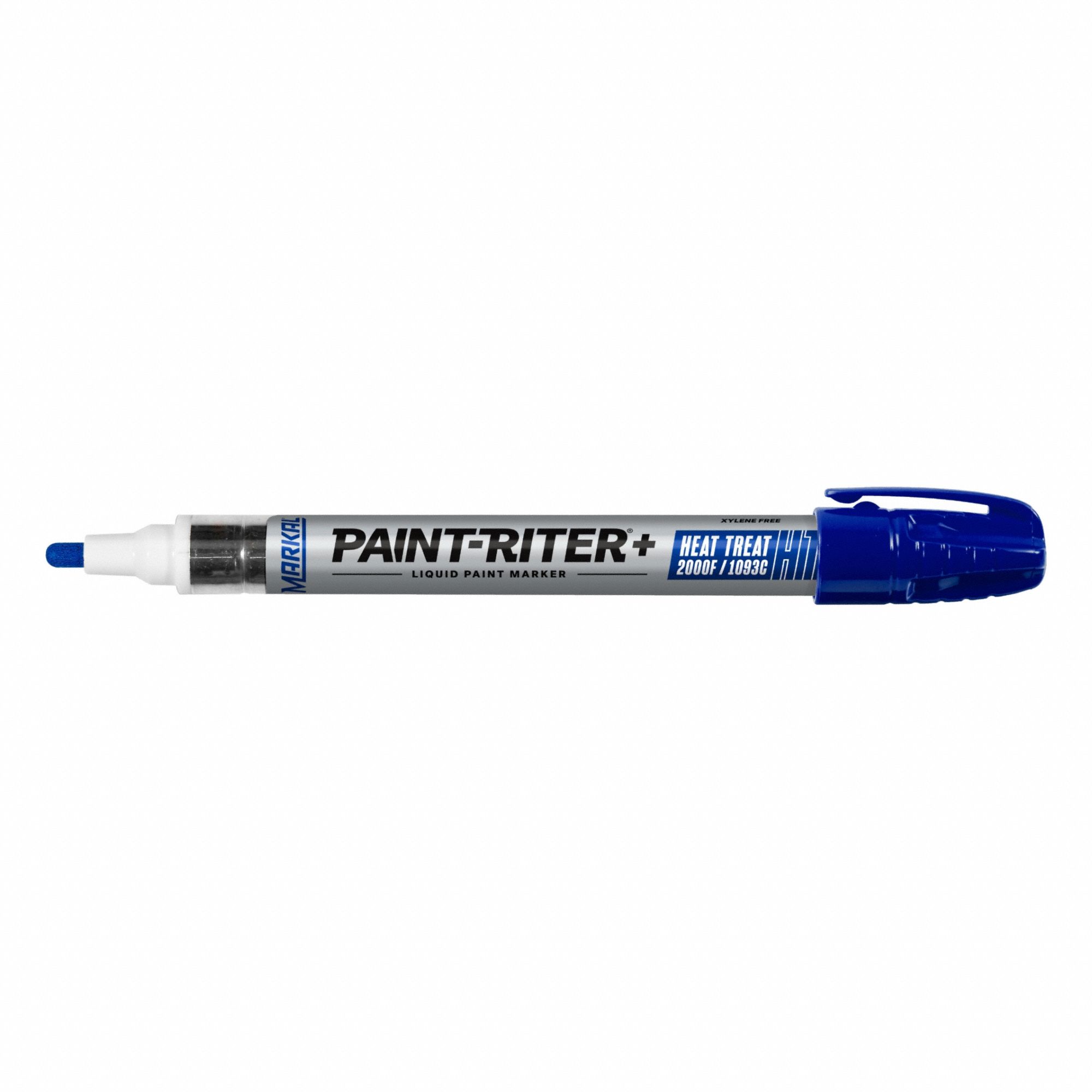 Liquid Paint Marker: 3.18 mm Tip Wd, Fiber Nib, Blue, Point, Hot Surfaces
