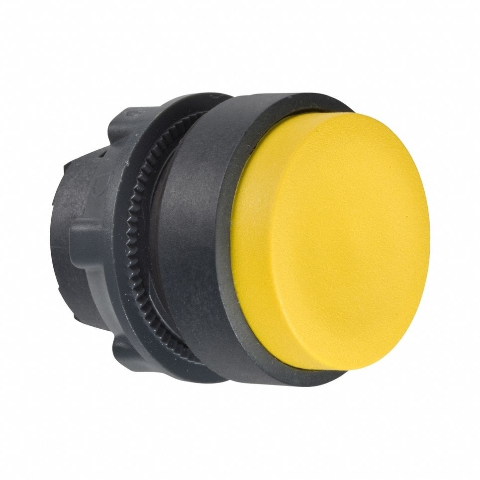 Extended Push Button: Yellow, 22 mm Mounting Size, Non-Metallic, Maintained