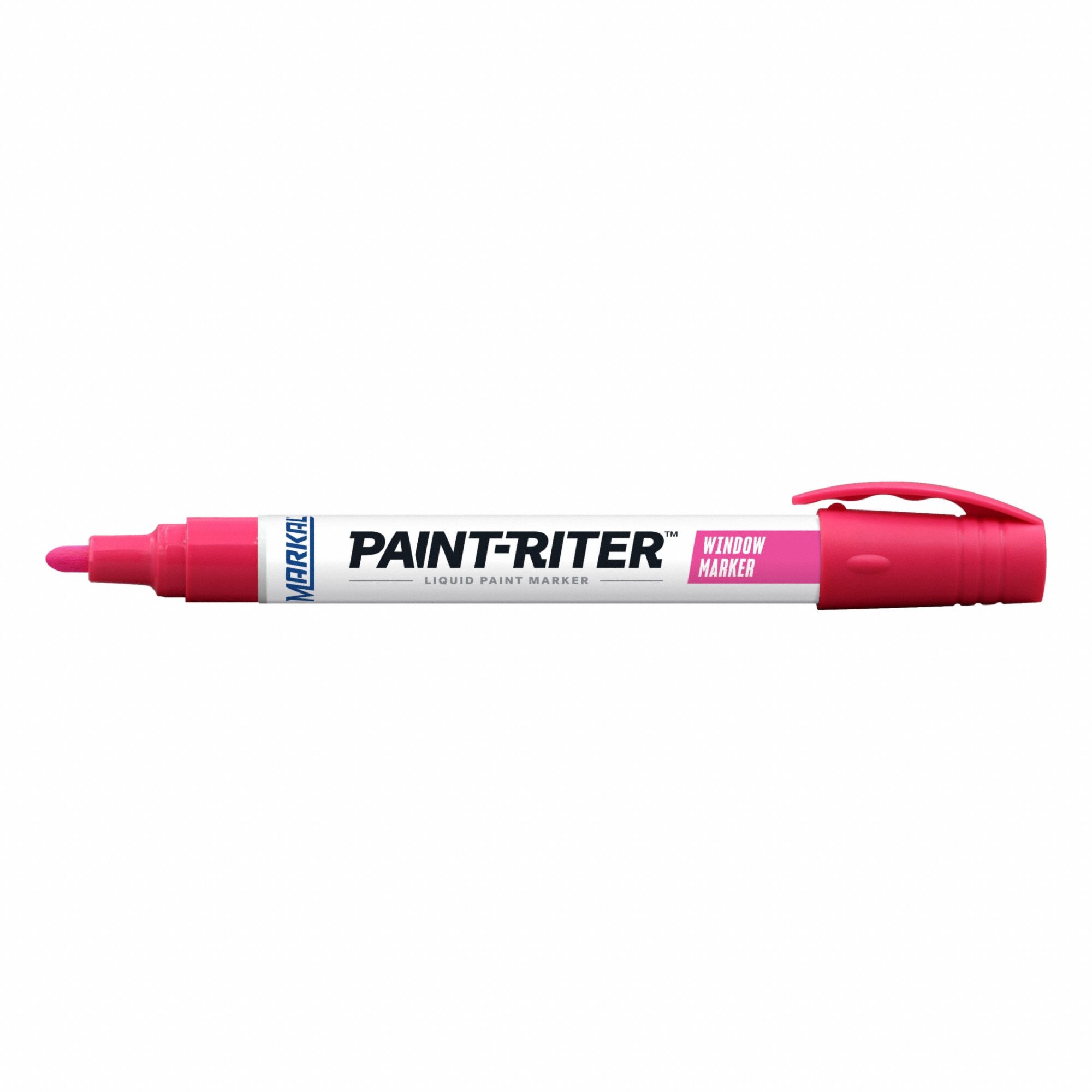 Liquid Paint Marker: Water Removable, Pink, 3.18 mm Tip Wd, Point
