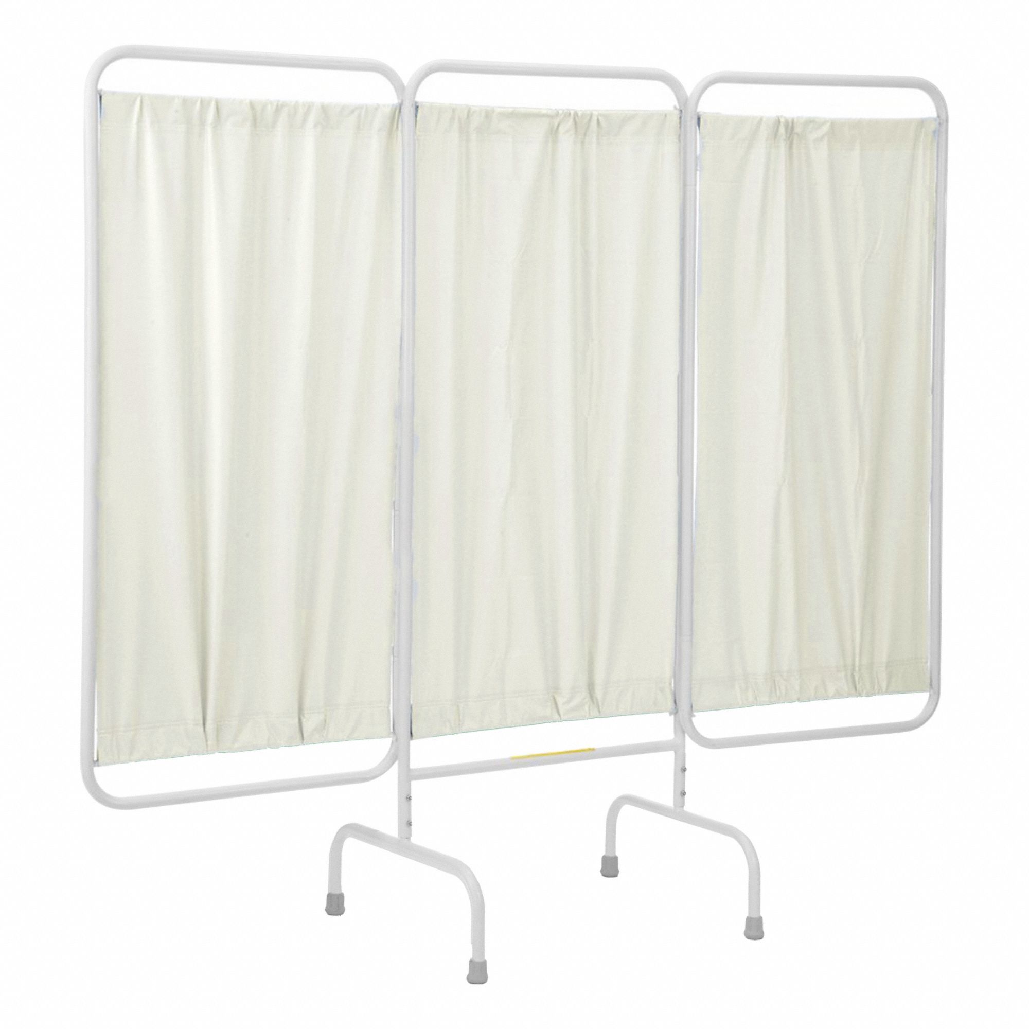 Privacy Screen: 3 Panels, Vinyl, Brown, Crutch Tips