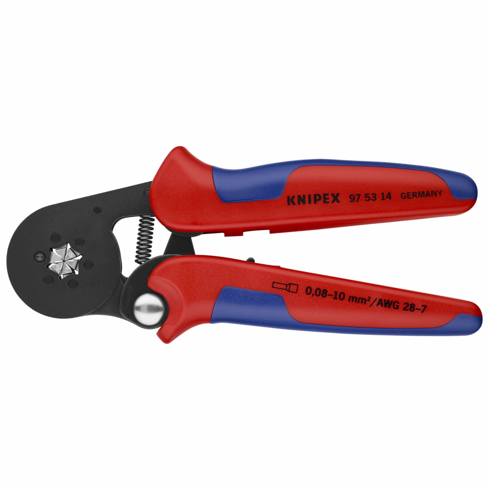 Knipex 97 32 240, Crimpadora rojo/Azul