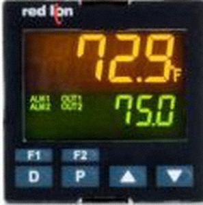 PID Temperature Controller: Red Lion, 1/4 DIN Size, B/E/J/K/L/R/RTD/S/T/TXK/U, PID, 24V DC