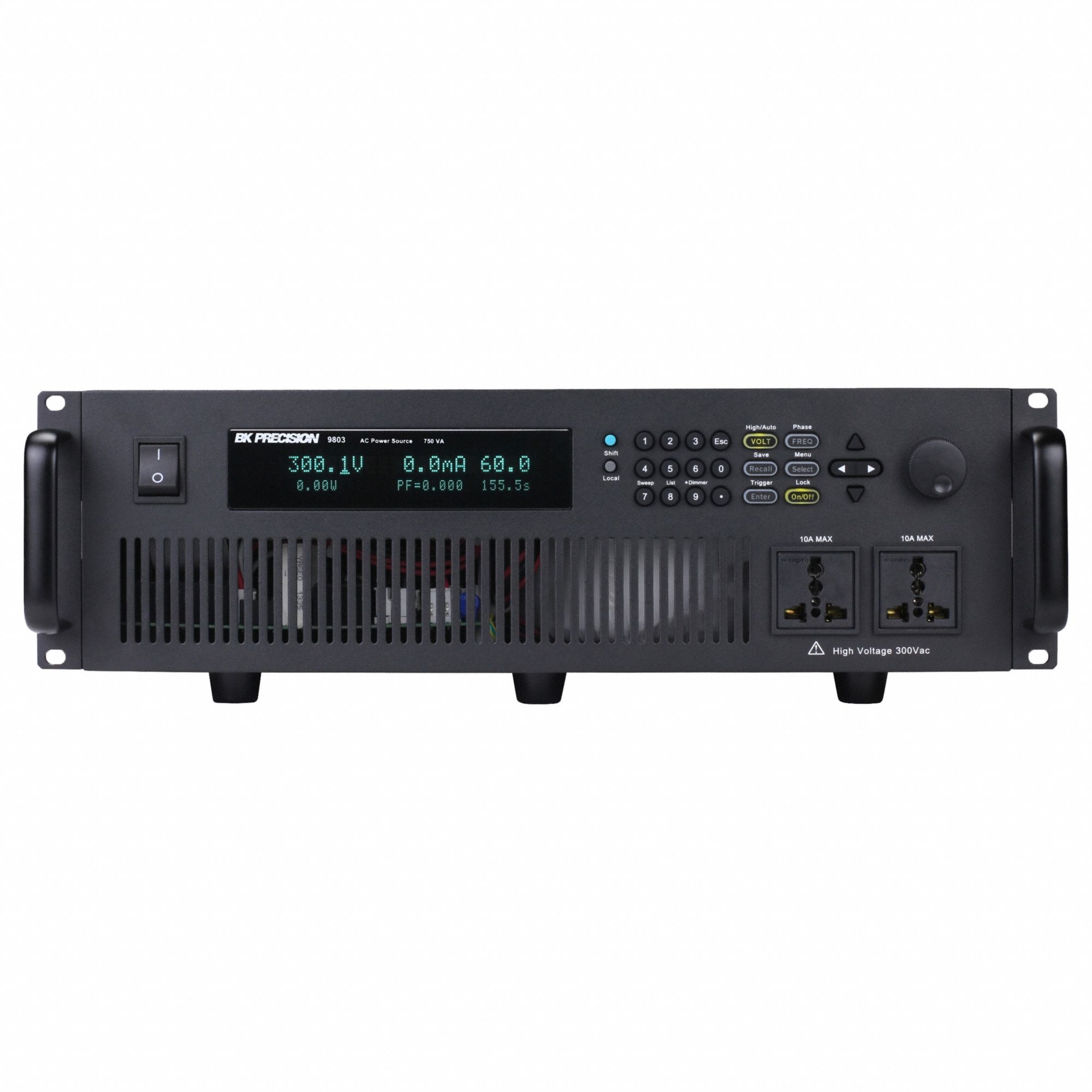 AC Power Source: Vacuum Fluorescent, 6 A Continuous Output Current, 110/220V AC, 9803