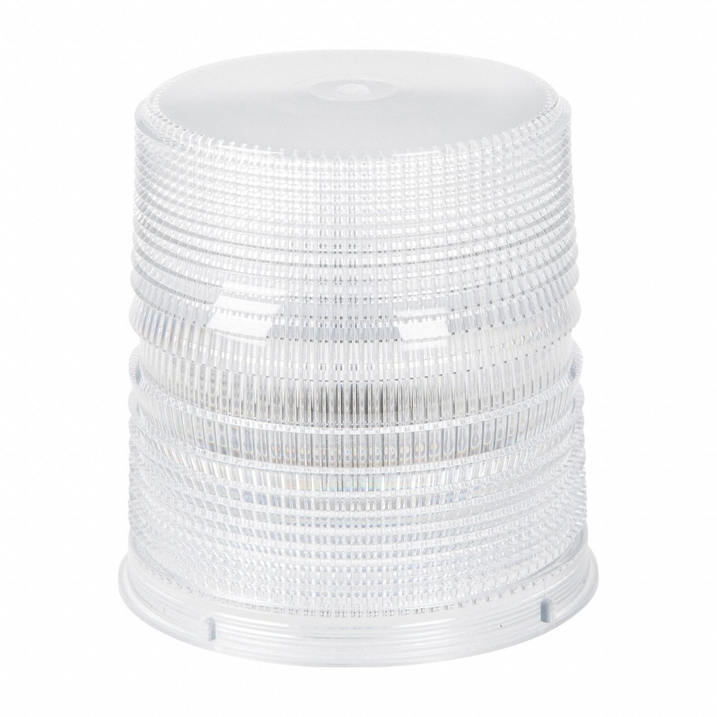 Replacement Lens: Round, Beacon Light, 6 in Ht - Vehicle Lighting, Polycarbonate, Clear