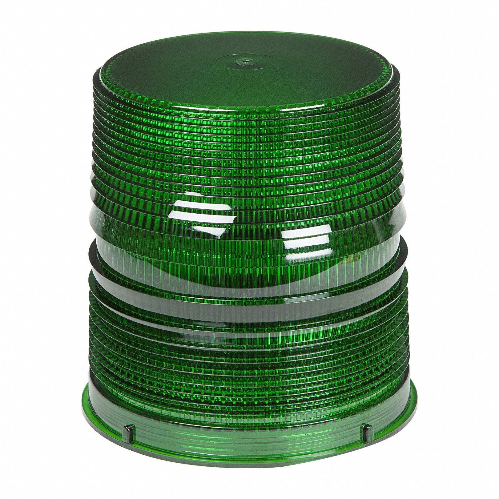 Replacement Lens: Round, Beacon Light, 6 in Ht - Vehicle Lighting, Polycarbonate, Green