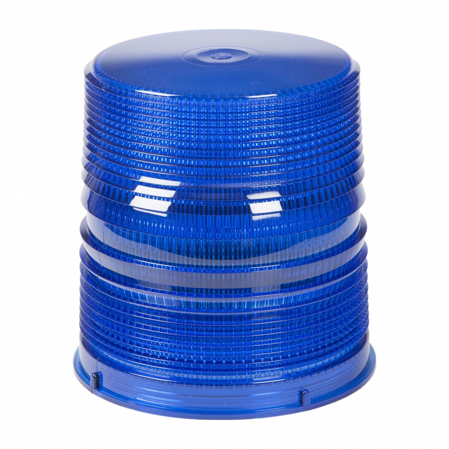Replacement Lens: Round, Beacon Light, 6 in Ht - Vehicle Lighting, Polycarbonate, Blue