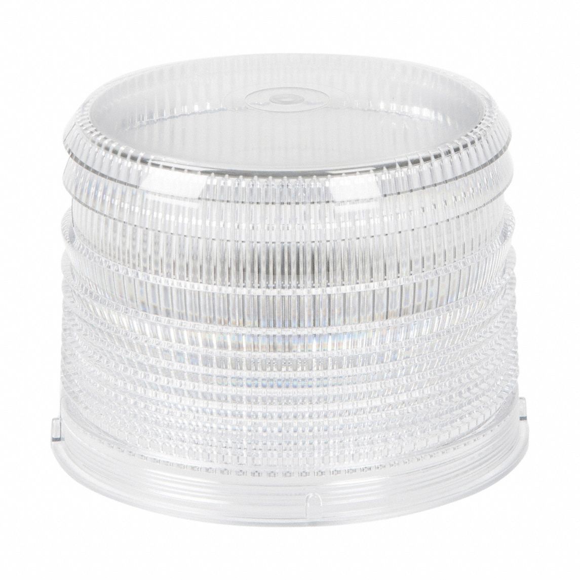 Replacement Lens: Round, Beacon Light, 4 1/8 in Ht - Vehicle Lighting, Polycarbonate, Clear