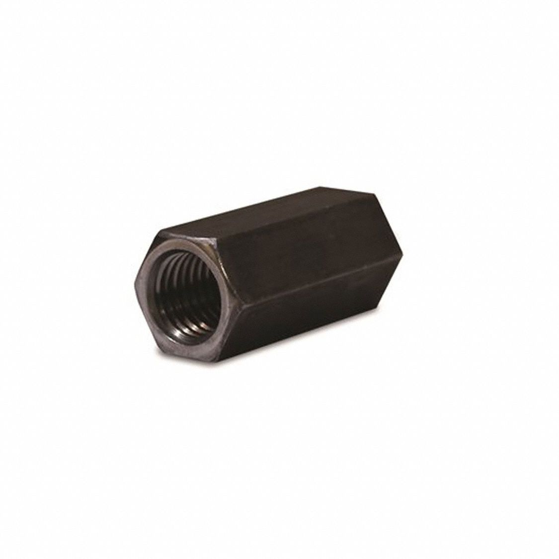 B-TEK Coupling Nut: Coupling Nut, 1 1/2 in Overall Lg, 7/16 in Overall Wd, 1 1/2 in Overall Ht (MPN 985-0013). Key specifications — attr1418884: Coupling; attr1426222: 2-1/4"-20; attr1418877: B-TEK; attr1418890: Coupling Nut.