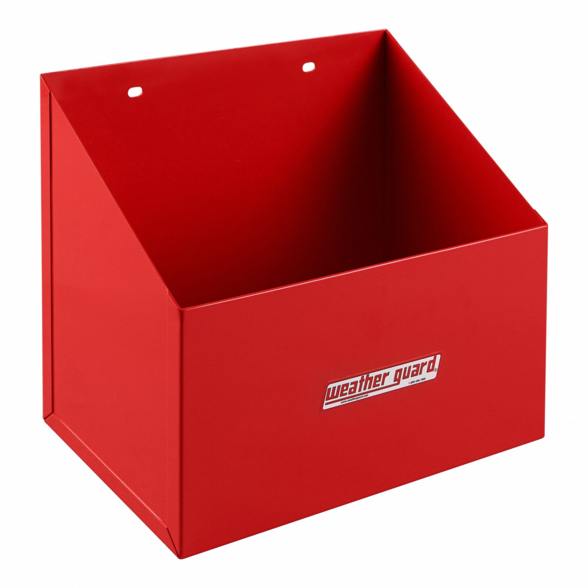 Bin: Bin, Steel, 13 in Overall Wd, Van Shelving, 11 in Overall Ht, End Panel, Red