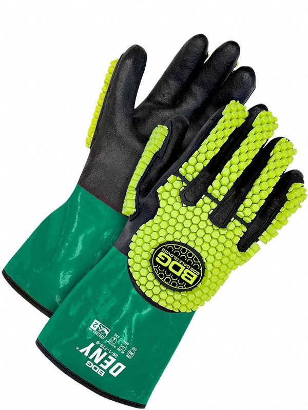 CHEMICAL RESISTANT GLOVES,SIZE 9,PR