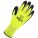 GLOVES, HI-VIS, 3/4 DIP COATING, SANDY FINISH, 15 GAUGE, SIZE 7, YLW, NITRILE, PR 1