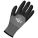 GLOVES, COATING 3/4 DIP, SEAMLESS KNIT, SANDY FINISH, SIZE 8, BLACK/GRAY, FOAM NITRILE, NYLON, PR