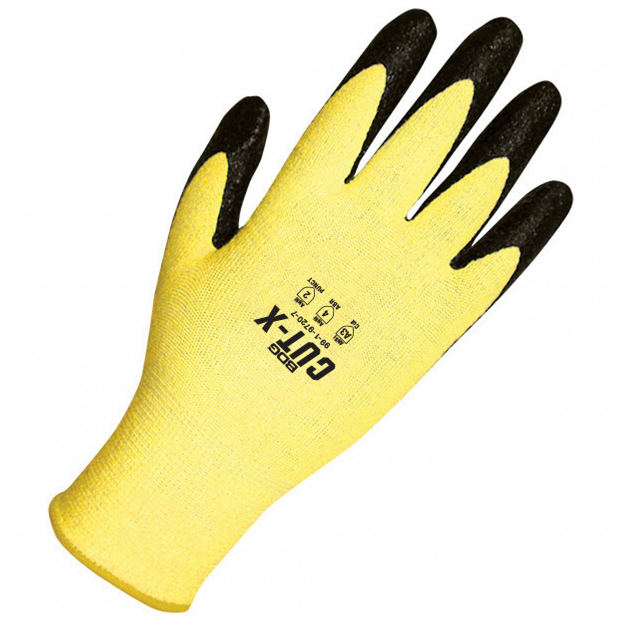 CUT-RESIST GLOVES, ANSI CUT LVL A3/ABRSN LVL 4/PUNCTR LVL 2, 11/XXL, 15 GA, NITRILE/KEVLAR, PR