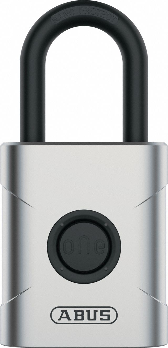 Electronic Padlock - Bluetooth: Silver, Zinc Die-Cast, Std Shackle, Steel Shackle