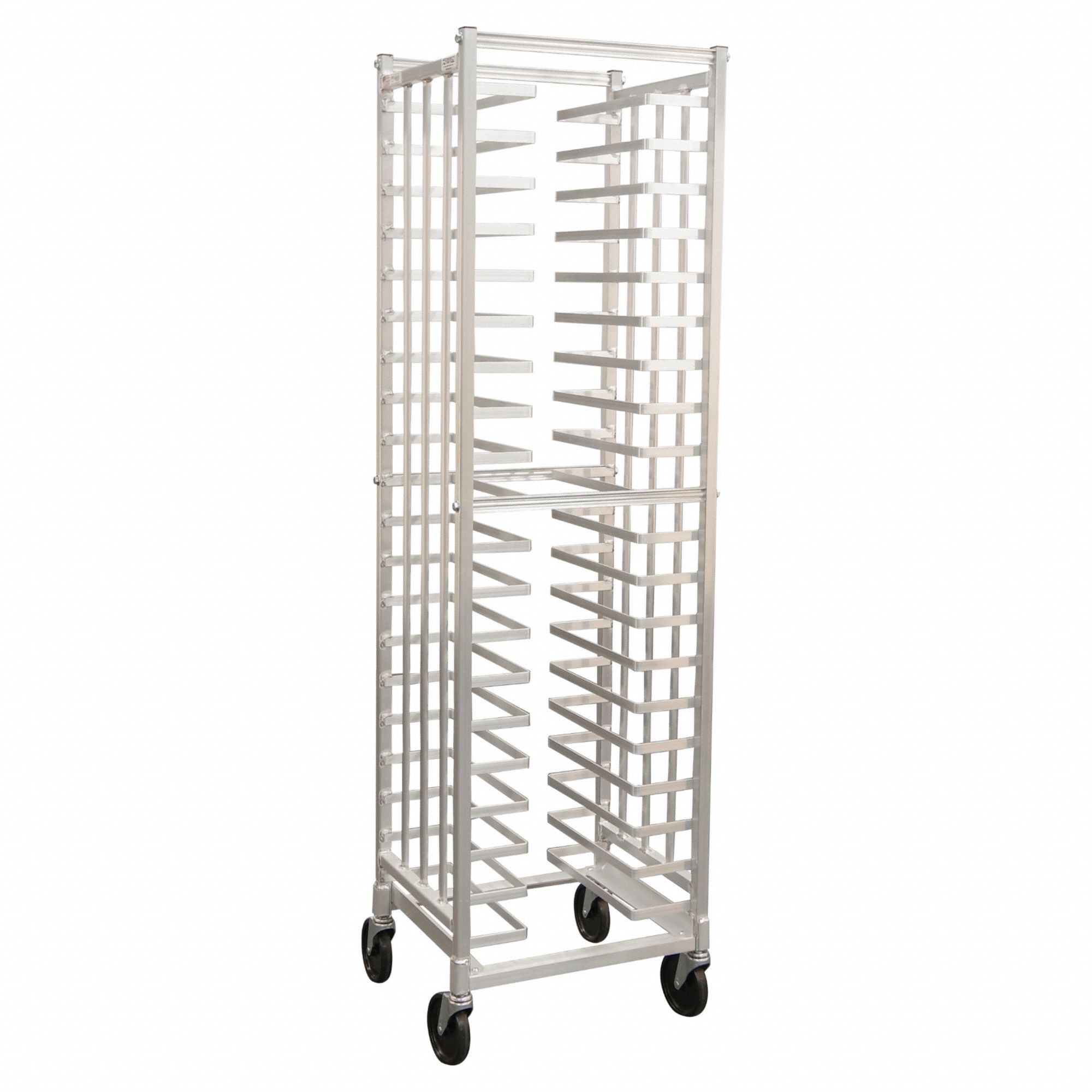 Universal Pizza Pan Rack: 20 Slots, 2 1/8 in Betw Shelves, 20 3/8 in Wd, 72 in Ht