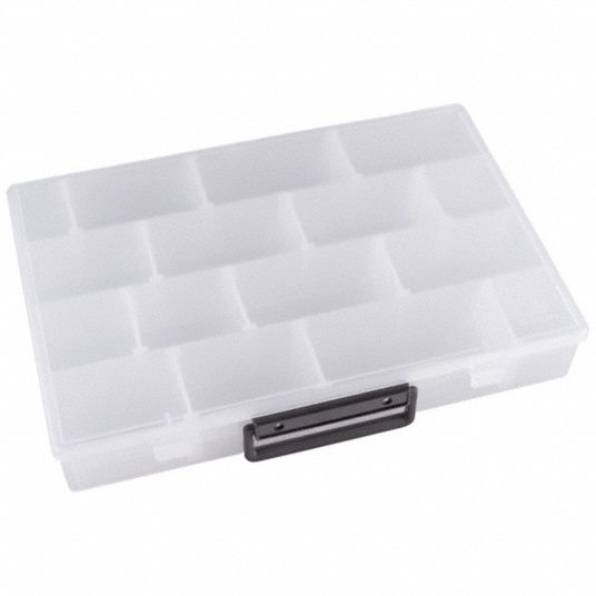 FLAMBEAU, 13 1/2 in x 2 in, Clear, Adjustable Compartment Box - 3KN88 ...