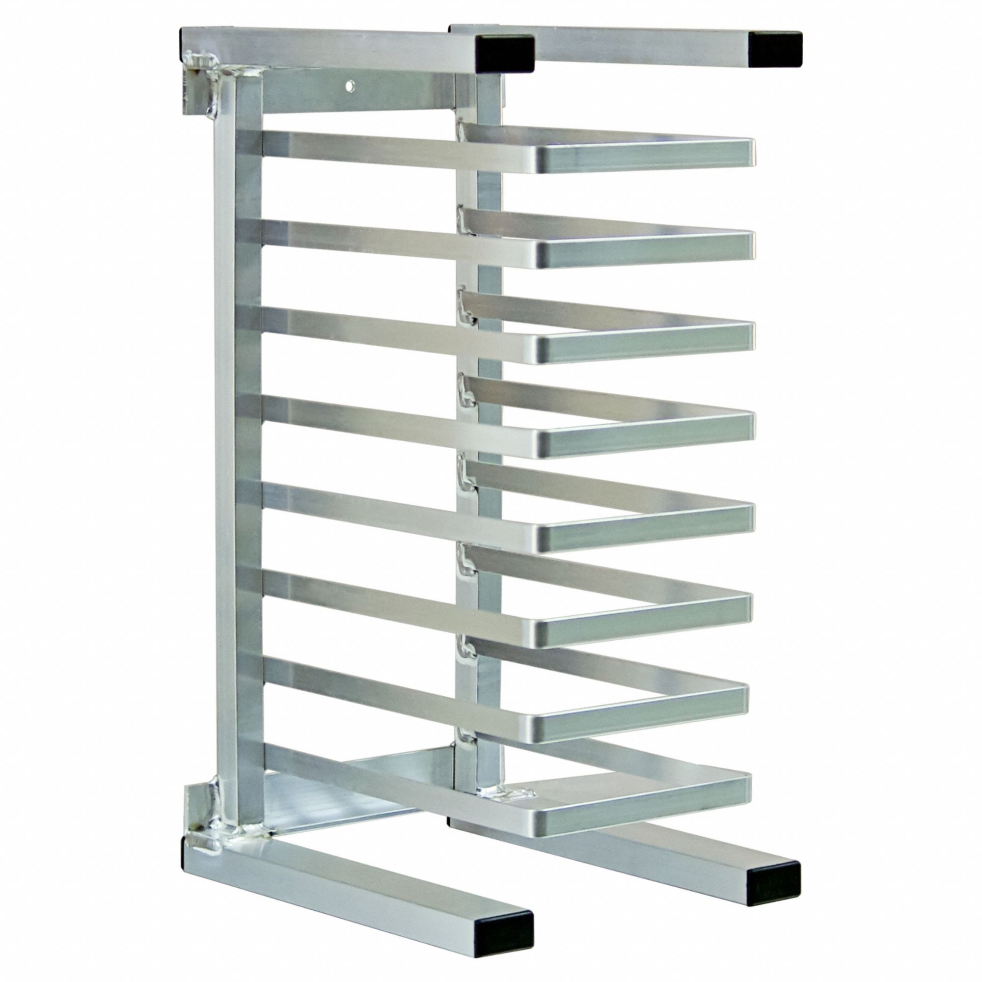 Universal Pizza Pan Rack: 8 Slots, 1 3/4 in Betw Shelves, 12 in Wd, 24 1/8 in Ht